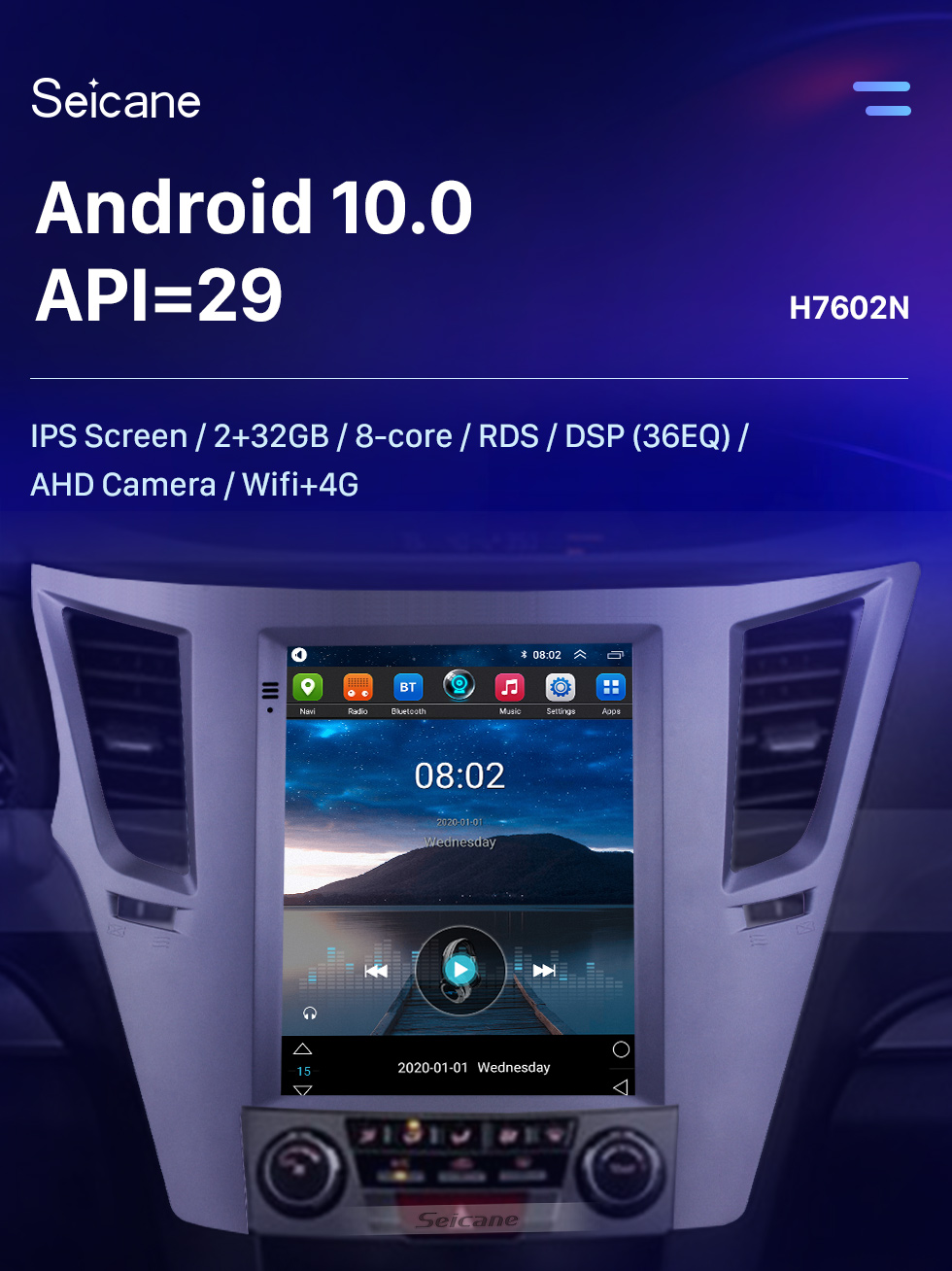 Seicane Aftermarket 9.7 pouces Android 10.0 Radio pour Subaru Outback 2010-2014 Navigation GPS HD Écran Tactile Stéréo Bluetooth USB MP4 Musique Lien Miroir SWC 4G WIFI Seicane Aftermarket 9.7 pouces Android 10.0 Radio pour Subaru Outback 2010-2014 Navigation GPS HD Écran Tactile Stéréo Bluetooth USB MP4 Musique Lien Miroir SWC 4G WIFI