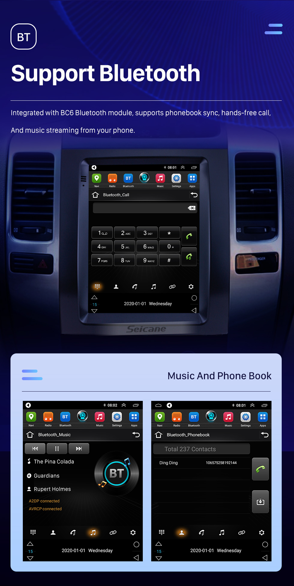 Seicane HD Touchscreen For 2002-2007 2008 2009 Toyota Prado Android 10.0 9.7 inch GPS Navigation Radio WIFI Bluetooth support TPMS Digital TV Carplay Seicane HD Touchscreen For 2002-2007 2008 2009 Toyota Prado Android 10.0 9.7 inch GPS Navigation Radio WIFI Bluetooth support TPMS Digital TV Carplay