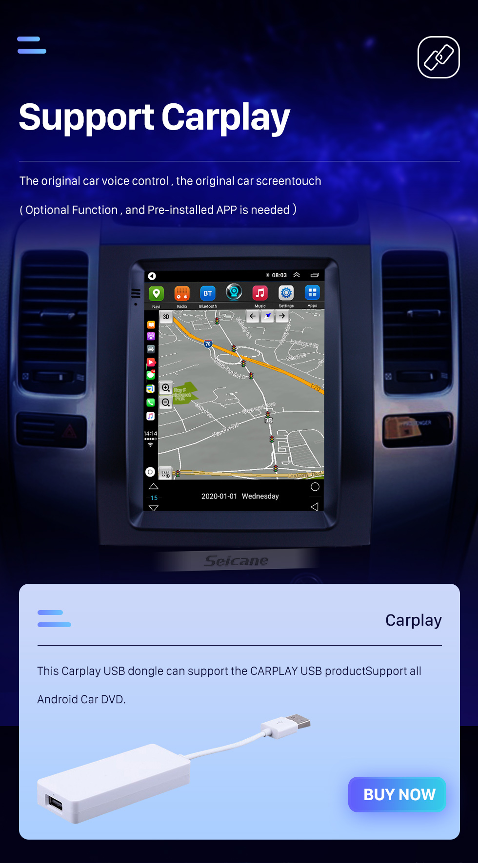 Seicane HD Touchscreen For 2002-2007 2008 2009 Toyota Prado Android 10.0 9.7 inch GPS Navigation Radio WIFI Bluetooth support TPMS Digital TV Carplay Seicane HD Touchscreen For 2002-2007 2008 2009 Toyota Prado Android 10.0 9.7 inch GPS Navigation Radio WIFI Bluetooth support TPMS Digital TV Carplay