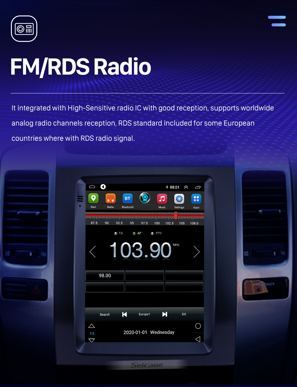 Seicane HD Touchscreen For 2002-2007 2008 2009 Toyota Prado Android 10.0 9.7 inch GPS Navigation Radio WIFI Bluetooth support TPMS Digital TV Carplay Seicane HD Touchscreen For 2002-2007 2008 2009 Toyota Prado Android 10.0 9.7 inch GPS Navigation Radio WIFI Bluetooth support TPMS Digital TV Carplay