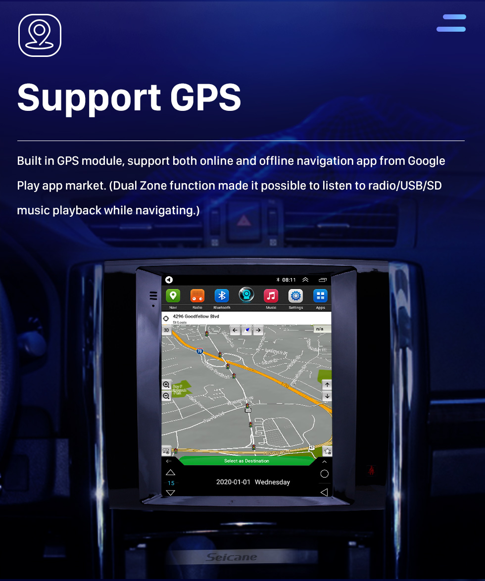 Seicane 9.7 inch Android 10.0 2013 Toyota Reiz GPS Navigation Radio with HD Touchscreen Bluetooth Music support Carplay Mirror Link Seicane 9.7 inch Android 10.0 2013 Toyota Reiz GPS Navigation Radio with HD Touchscreen Bluetooth Music support Carplay Mirror Link