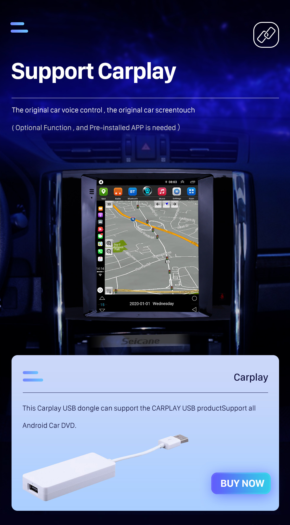 Seicane 9.7 inch Android 10.0 2013 Toyota Reiz GPS Navigation Radio with HD Touchscreen Bluetooth Music support Carplay Mirror Link Seicane 9.7 inch Android 10.0 2013 Toyota Reiz GPS Navigation Radio with HD Touchscreen Bluetooth Music support Carplay Mirror Link