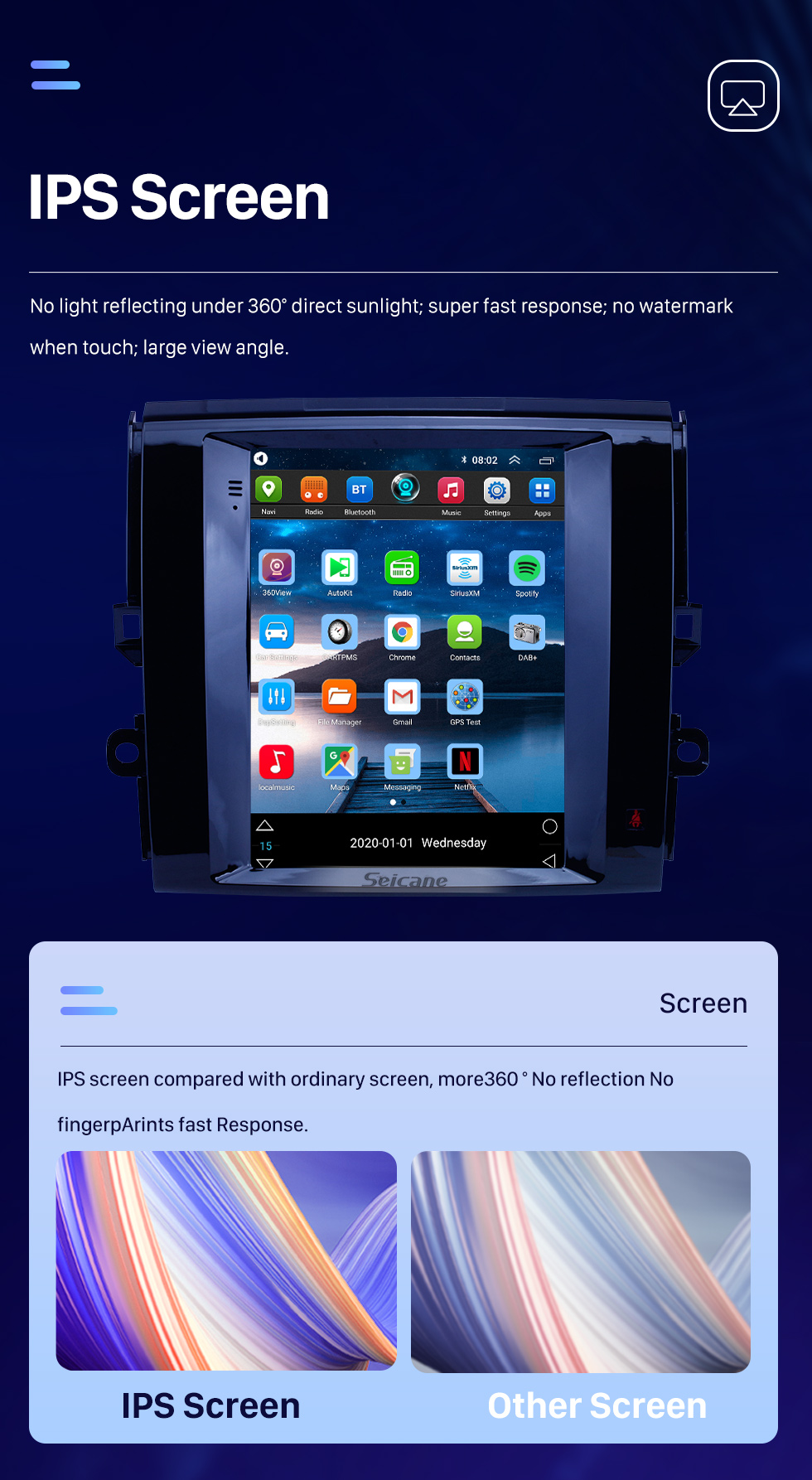 Seicane 9.7 inch Android 10.0 2013 Toyota Reiz GPS Navigation Radio with HD Touchscreen Bluetooth Music support Carplay Mirror Link Seicane 9.7 inch Android 10.0 2013 Toyota Reiz GPS Navigation Radio with HD Touchscreen Bluetooth Music support Carplay Mirror Link