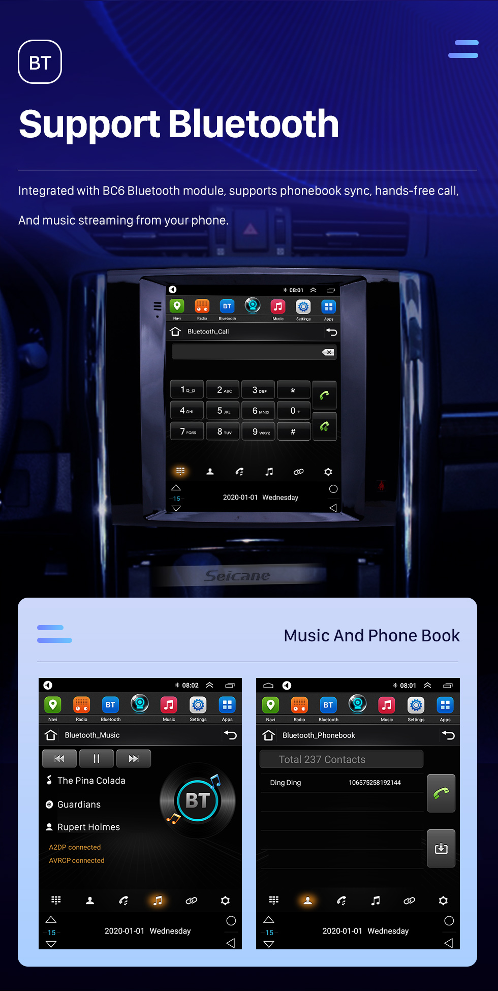 Seicane 9.7 inch Android 10.0 2013 Toyota Reiz GPS Navigation Radio with HD Touchscreen Bluetooth Music support Carplay Mirror Link Seicane 9.7 inch Android 10.0 2013 Toyota Reiz GPS Navigation Radio with HD Touchscreen Bluetooth Music support Carplay Mirror Link