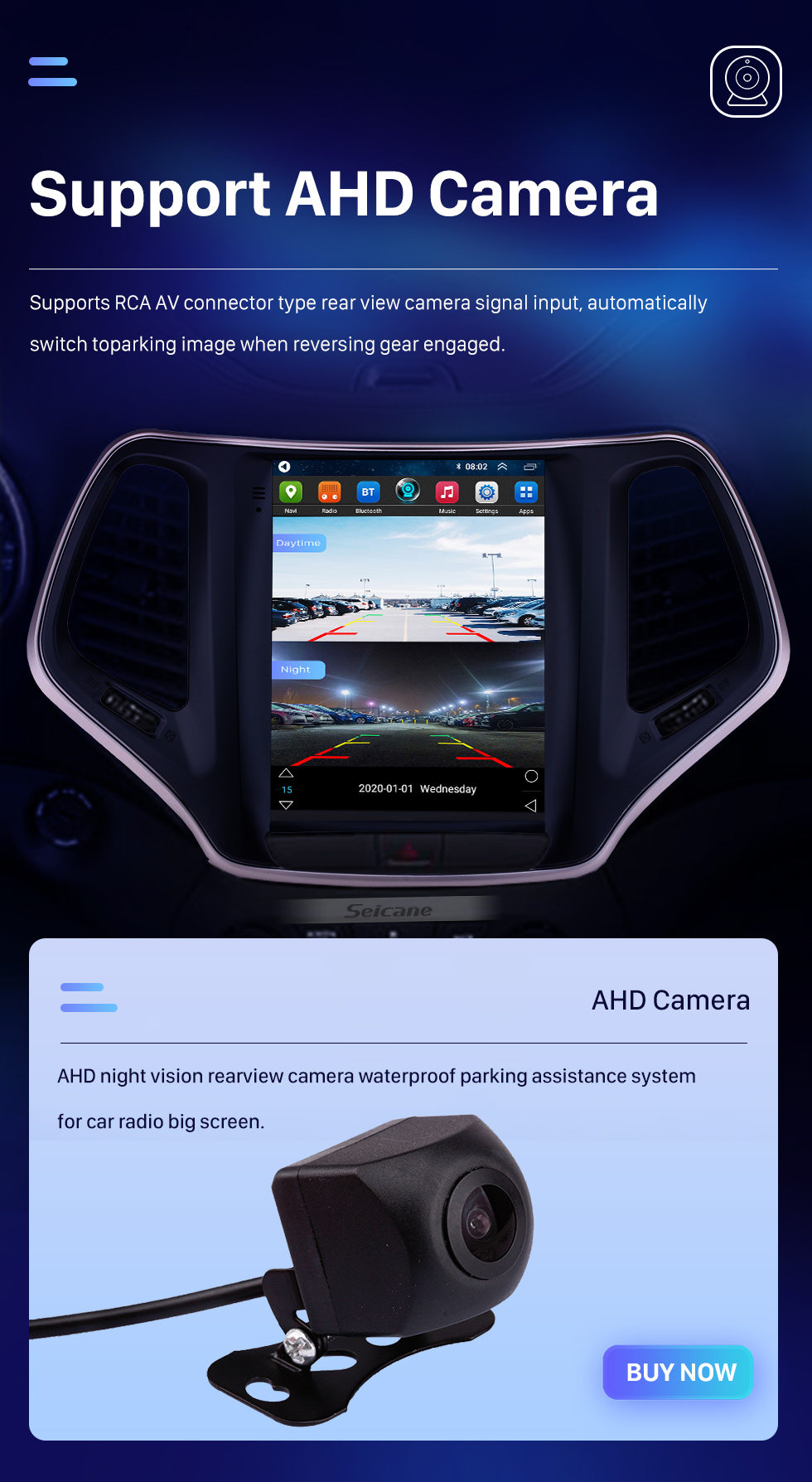 Seicane 9.7 inch HD Touch Screen 2016 2017 2018 Jeep Cherokee Android 10.0 Radio GPS Navigation Bluetooth Music USB WIFI Audio system Support DVR OBD2 TPMS Digital TV Seicane 9.7 inch HD Touch Screen 2016 2017 2018 Jeep Cherokee Android 10.0 Radio GPS Navigation Bluetooth Music USB WIFI Audio system Support DVR OBD2 TPMS Digital TV