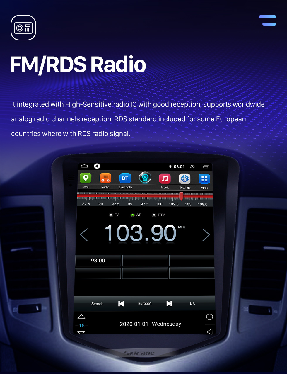 Seicane OEM 9.7 inch Android 10.0 for chevy Chevrolet Classic Cruze 2008-2013 GPS Navigation Radio with Touchscreen Bluetooth WIFI support TPMS Carplay Seicane OEM 9.7 inch Android 10.0 for chevy Chevrolet Classic Cruze 2008-2013 GPS Navigation Radio with Touchscreen Bluetooth WIFI support TPMS Carplay