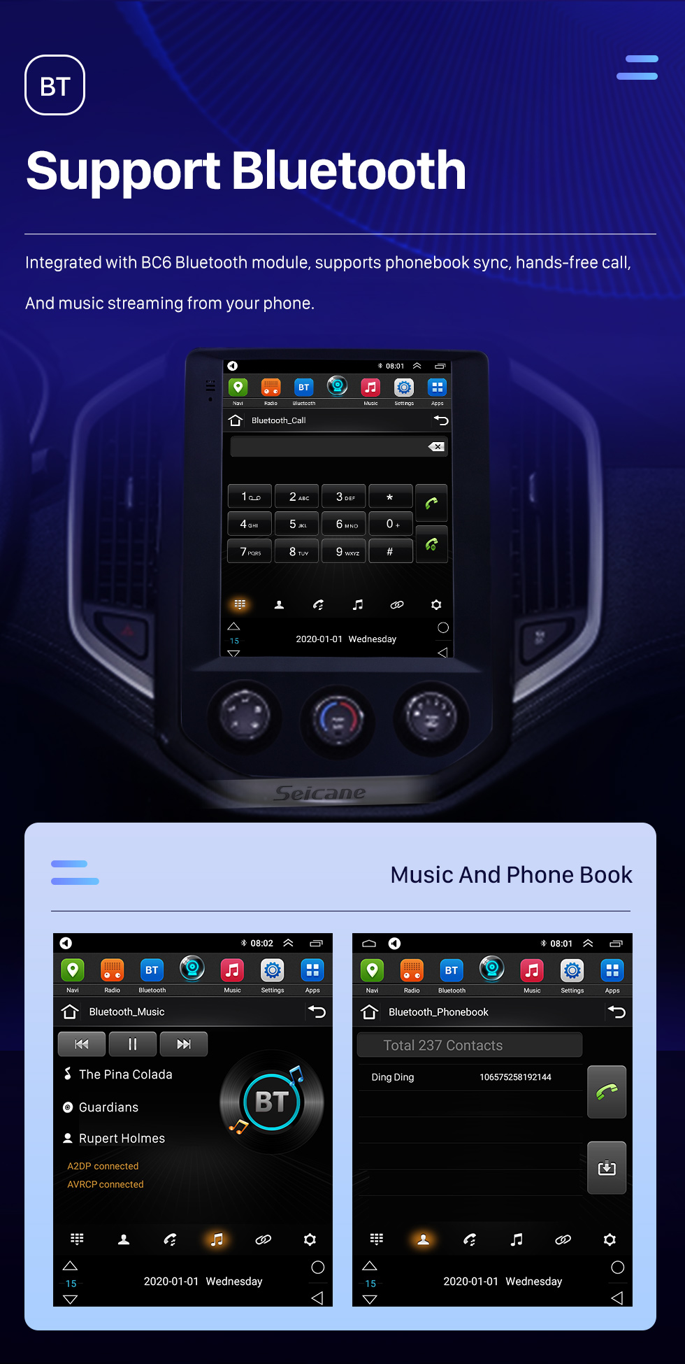 Seicane 2020 SGMW BaoJun 530 9.7 pouces Android 9.1 Radio de navigation GPS avec écran tactile HD Bluetooth WIFI Prise en charge AUX Caméra de recul Carplay Seicane 2020 SGMW BaoJun 530 9.7 pouces Android 9.1 Radio de navigation GPS avec écran tactile HD Bluetooth WIFI Prise en charge AUX Caméra de recul Carplay