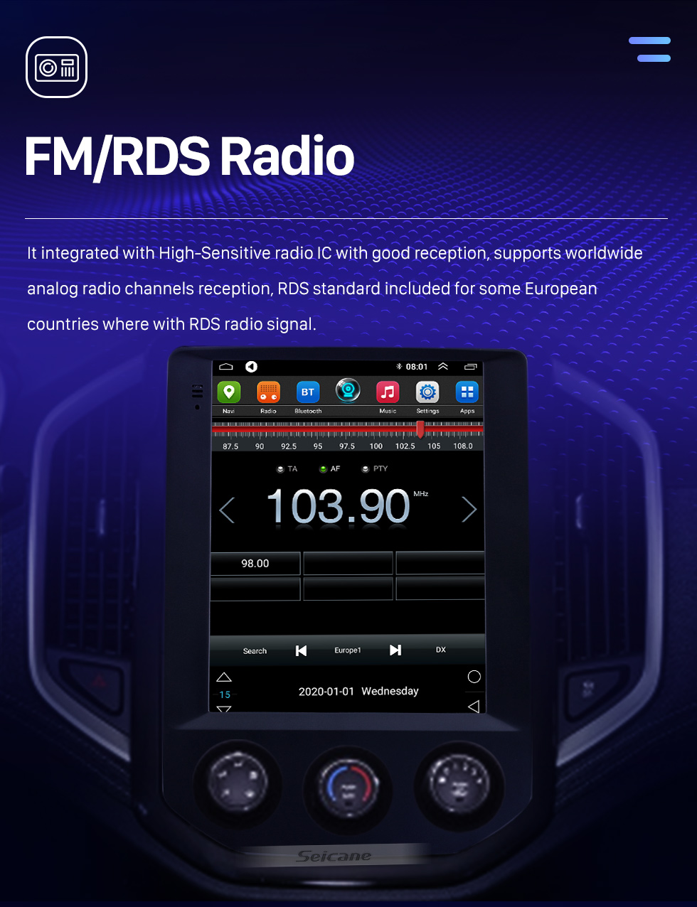 Seicane 2020 SGMW BaoJun 530 9.7 pouces Android 9.1 Radio de navigation GPS avec écran tactile HD Bluetooth WIFI Prise en charge AUX Caméra de recul Carplay Seicane 2020 SGMW BaoJun 530 9.7 pouces Android 9.1 Radio de navigation GPS avec écran tactile HD Bluetooth WIFI Prise en charge AUX Caméra de recul Carplay