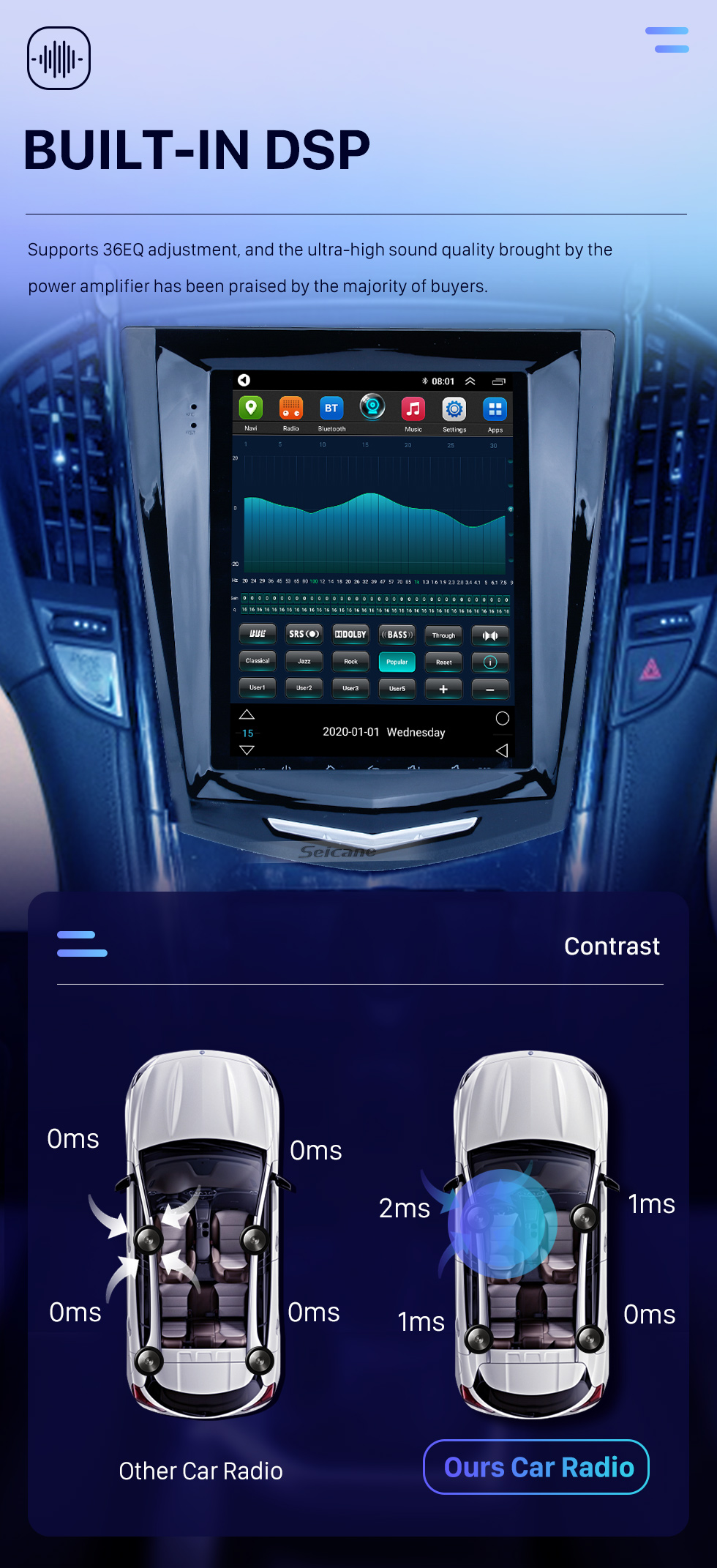 Seicane 9.7 inch HD Touchscreen Android 10.0 car Stereo for Cadillac ATS XTS ATSL SRX CTS 2011-2019 Navigation system BT Wifi Mirror Link USB support DVD Player Carplay 4G Seicane 9.7 inch HD Touchscreen Android 10.0 car Stereo for Cadillac ATS XTS ATSL SRX CTS 2011-2019 Navigation system BT Wifi Mirror Link USB support DVD Player Carplay 4G