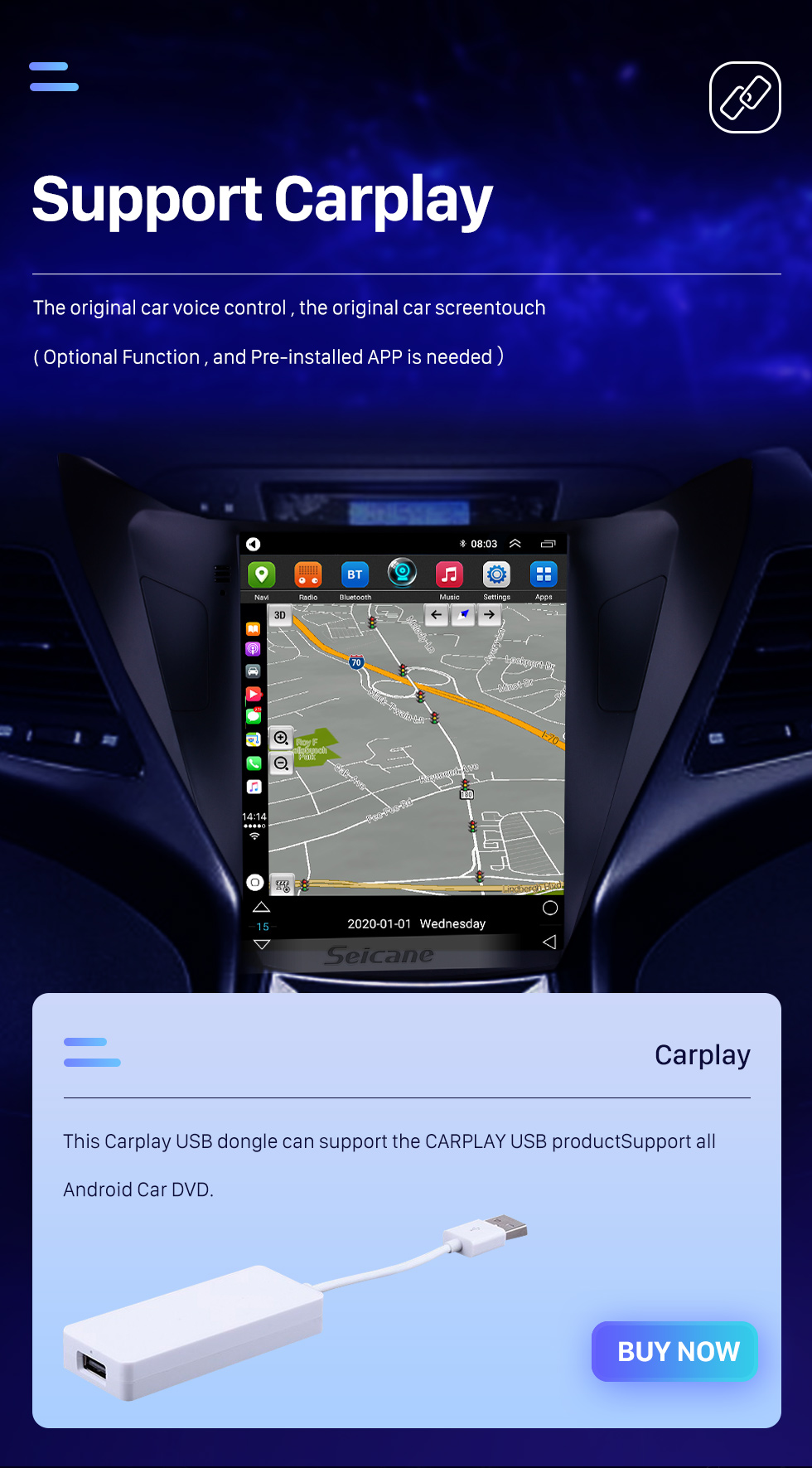 Seicane 2012 2013 2014 Hyundai Avante Elantra 9.7 inch Android 10.0 HD Touchscreen Stereo Bluetooth GPS Navigation Radio with Wifi AUX USB Steering Wheel Control support DVR Rearview Camera OBD Seicane 2012 2013 2014 Hyundai Avante Elantra 9.7 inch Android 10.0 HD Touchscreen Stereo Bluetooth GPS Navigation Radio with Wifi AUX USB Steering Wheel Control support DVR Rearview Camera OBD