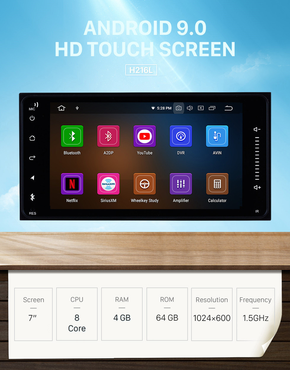 Seicane Toyota Universal Android 9.0 7 inch HD Touch Screen radio Bluetooth GPS Navigation system USB WIFI support TPMS DVR OBD II WiFi Rear camera Steering Wheel Control HD 1080P Video AUX Seicane Toyota Universal Android 9.0 7 inch HD Touch Screen radio Bluetooth GPS Navigation system USB WIFI support TPMS DVR OBD II WiFi Rear camera Steering Wheel Control HD 1080P Video AUX