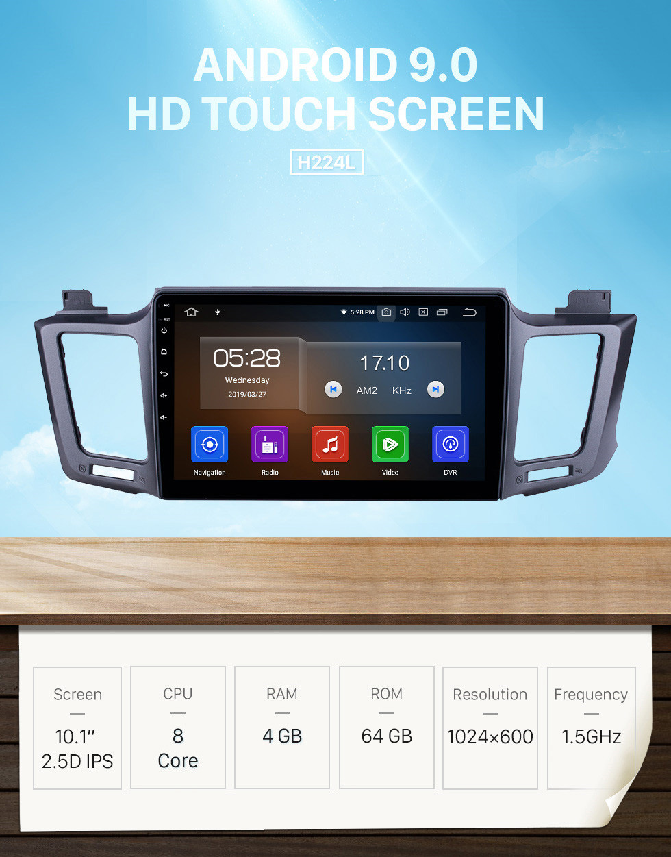 Seicane 10.1 inch Android 9.0 Radio for 2013-2016 Toyota RAV4 LHD with GPS Navigation HD Touchscreen Bluetooth Carplay support Rearview camera DAB+ Seicane 10.1 inch Android 9.0 Radio for 2013-2016 Toyota RAV4 LHD with GPS Navigation HD Touchscreen Bluetooth Carplay support Rearview camera DAB+