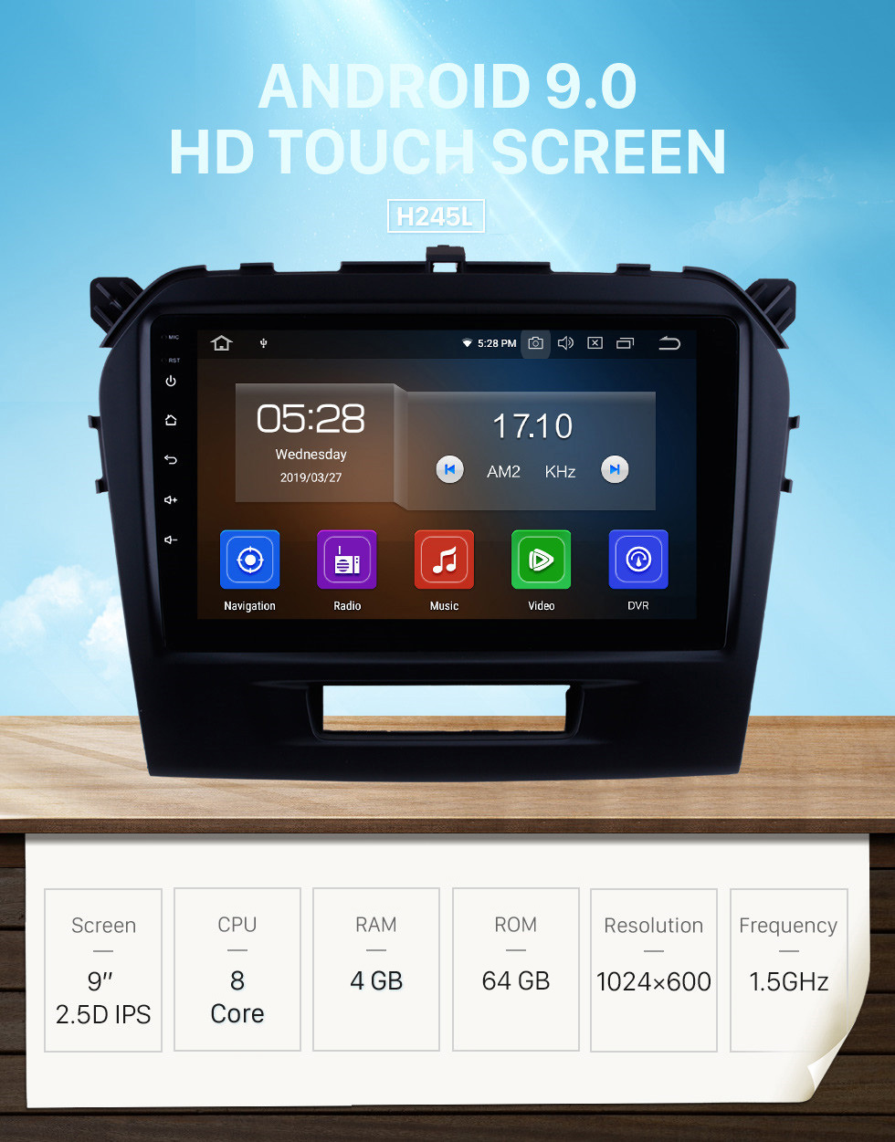 Seicane 2015 2016 Suzuki Vitara Android 9.0 Radio DVD player GPS navigation system with HD 1024*600 touch screen Mirror link OBD2 DVR TV 1080P Video WIFI Steering Wheel Control Bluetooth USB backup camera Seicane 2015 2016 Suzuki Vitara Android 9.0 Radio DVD player GPS navigation system with HD 1024*600 touch screen Mirror link OBD2 DVR TV 1080P Video WIFI Steering Wheel Control Bluetooth USB backup camera