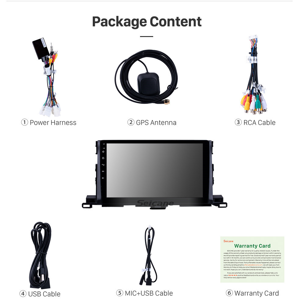 Seicane 10.1 Inch 2015 Toyota Highlander Android 9.0 HD Touch Screen Radio GPS Navigation system with Bluetooth TPMS DVR OBD II Rear camera AUX USB 3G WiFi Steering Wheel Control Video Seicane 10.1 Inch 2015 Toyota Highlander Android 9.0 HD Touch Screen Radio GPS Navigation system with Bluetooth TPMS DVR OBD II Rear camera AUX USB 3G WiFi Steering Wheel Control Video