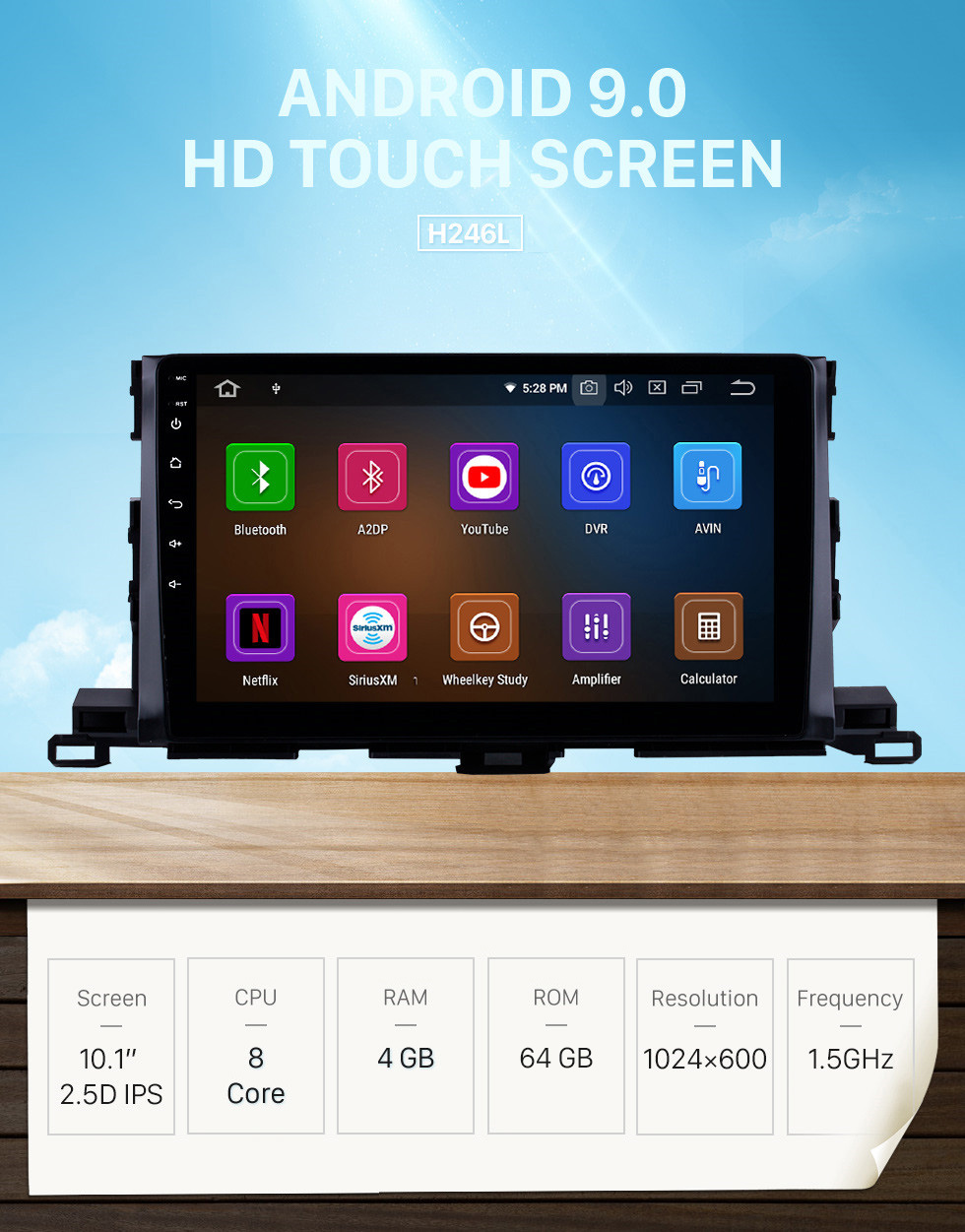 Seicane 10.1 Inch 2015 Toyota Highlander Android 9.0 HD Touch Screen Radio GPS Navigation system with Bluetooth TPMS DVR OBD II Rear camera AUX USB 3G WiFi Steering Wheel Control Video Seicane 10.1 Inch 2015 Toyota Highlander Android 9.0 HD Touch Screen Radio GPS Navigation system with Bluetooth TPMS DVR OBD II Rear camera AUX USB 3G WiFi Steering Wheel Control Video
