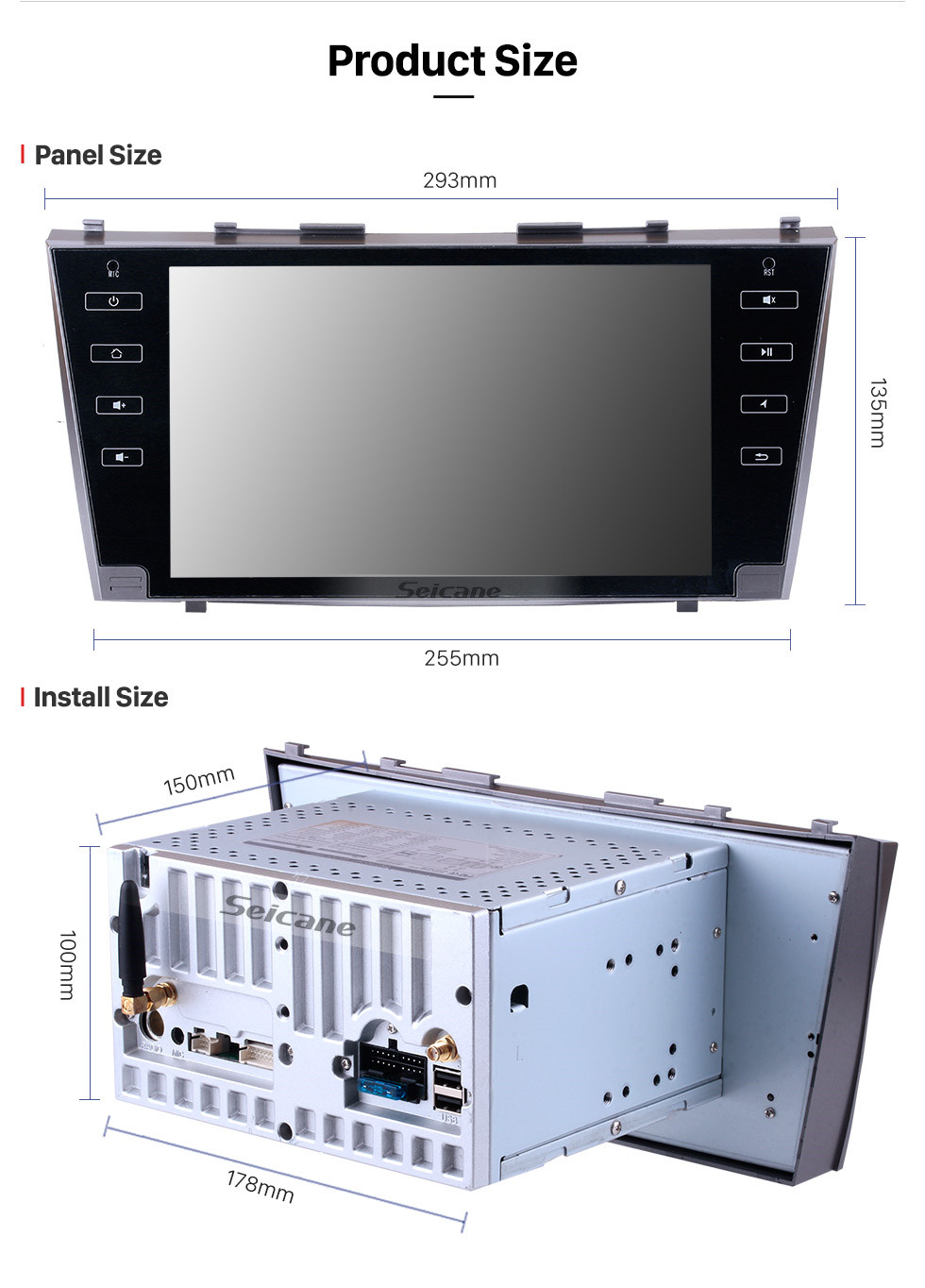 Seicane 2007-2011 Toyota Camry 9 pulgadas Android 9.0 Radio HD Touchscreen Car Stereo Head Unit GPS Navigation Bluetooth WIFI Soporte de copia de seguridad de la cámara Steering Wheel Control USB DVR TPMS Seicane 2007-2011 Toyota Camry 9 pulgadas Android 9.0 Radio HD Touchscreen Car Stereo Head Unit GPS Navigation Bluetooth WIFI Soporte de copia de seguridad de la cámara Steering Wheel Control USB DVR TPMS