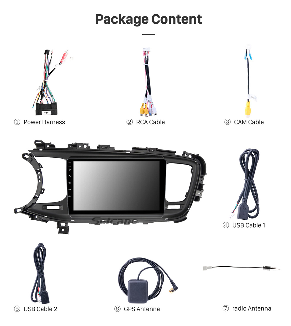 Seicane Android 10.0 de 9 pulgadas para Kia K5 LHD 2013-2015 Radio Sistema de navegación GPS con pantalla táctil HD Soporte Bluetooth Carplay OBD2