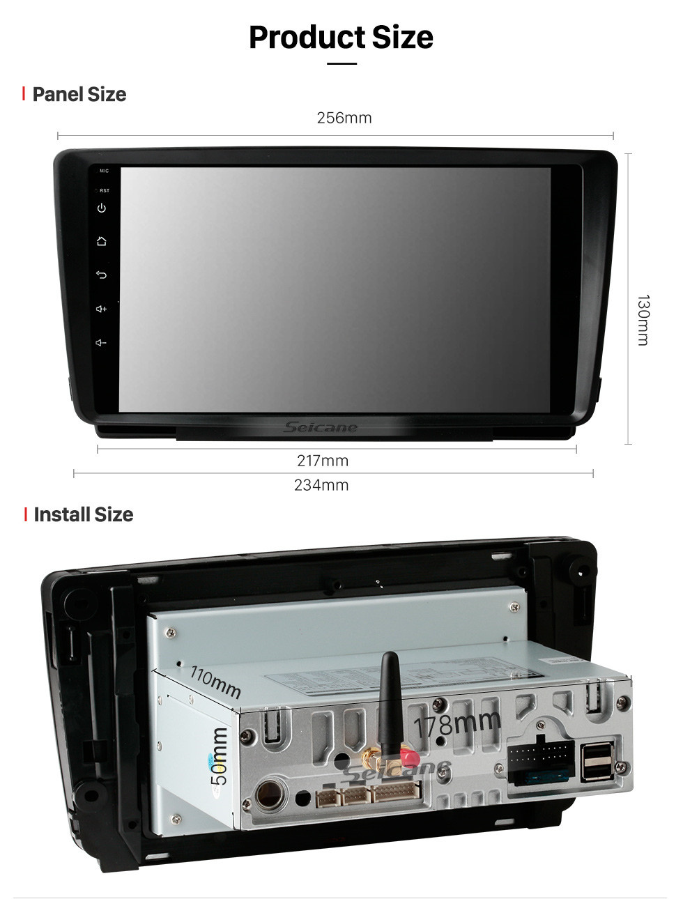 Seicane Pantalla táctil HD de 9 pulgadas Android 11.0 para SKODA OCTAVIA 2014 Radio Sistema de navegación GPS Soporte Bluetooth Carplay Cámara de respaldo