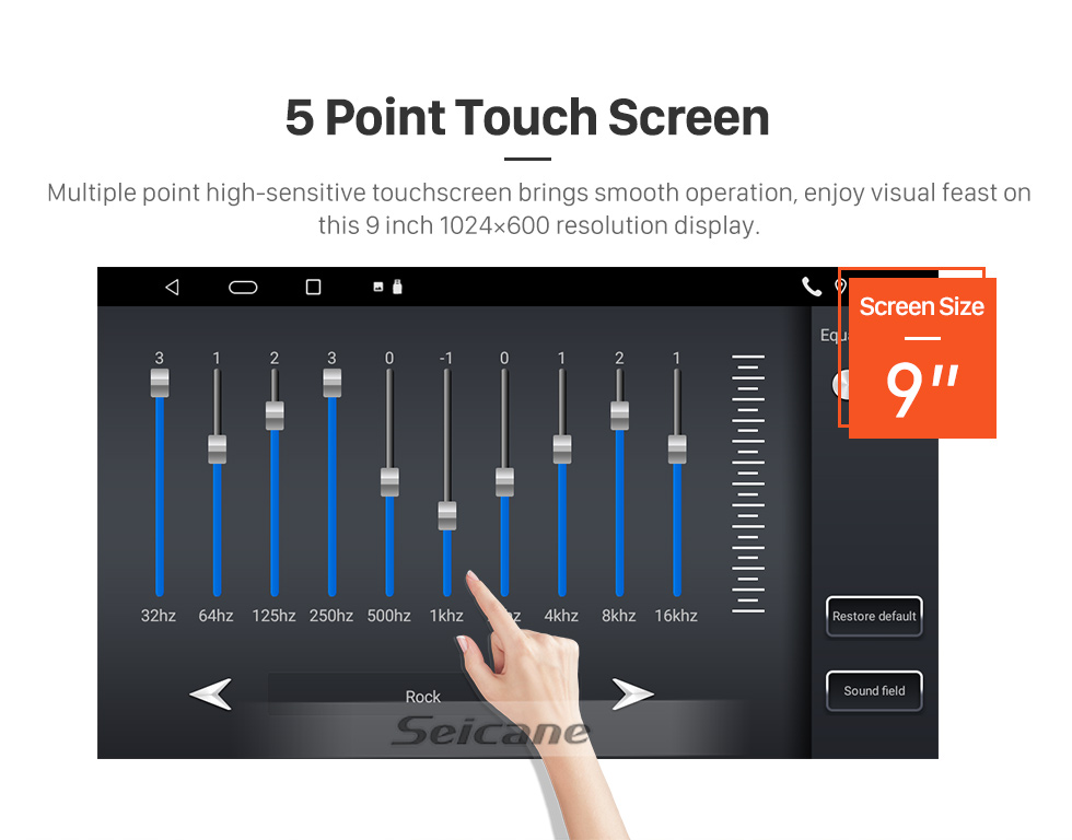 Seicane Android 10.0 HD Touchscreen de 9 polegadas para SKODA OCTAVIA 2014 Sistema de navegação GPS por rádio com suporte para Bluetooth Câmera traseira Carplay