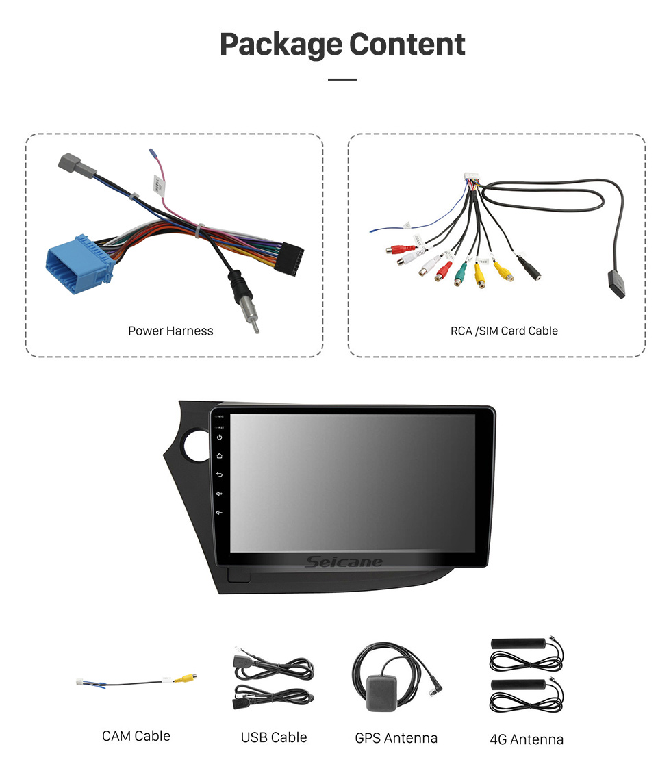 Seicane Écran tactile HD de 9 pouces pour 2009-2021 HONDA INSIGHT LHD autoradio stéréo Bluetooth Android voiture GPS Navigation Support DVR Seicane Écran tactile HD de 9 pouces pour 2009-2021 HONDA INSIGHT LHD autoradio stéréo Bluetooth Android voiture GPS Navigation Support DVR
