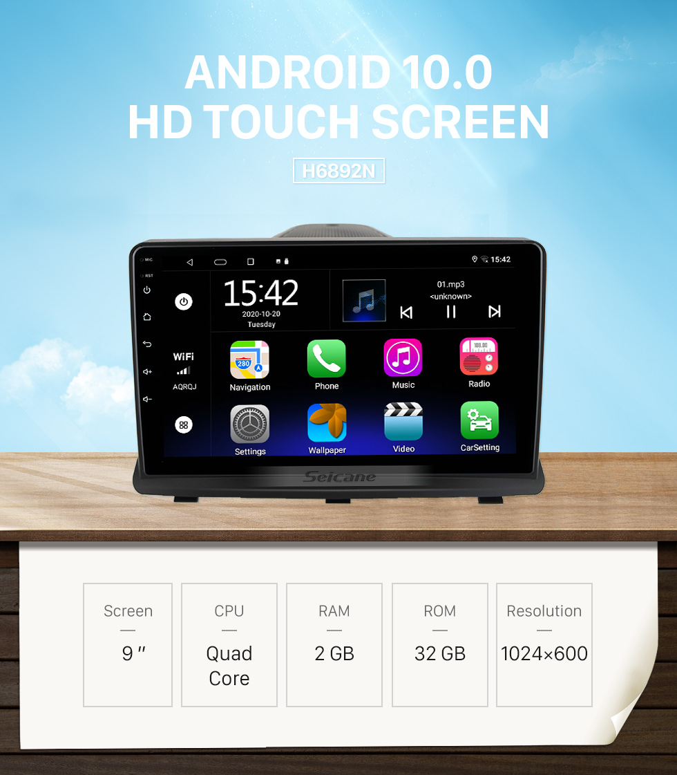 Seicane Für OPEL ANTARA 2008-2013 Radio Android 13.0 HD Touchscreen 9-Zoll-GPS-Navigationssystem mit Bluetooth-Unterstützung Carplay DVR