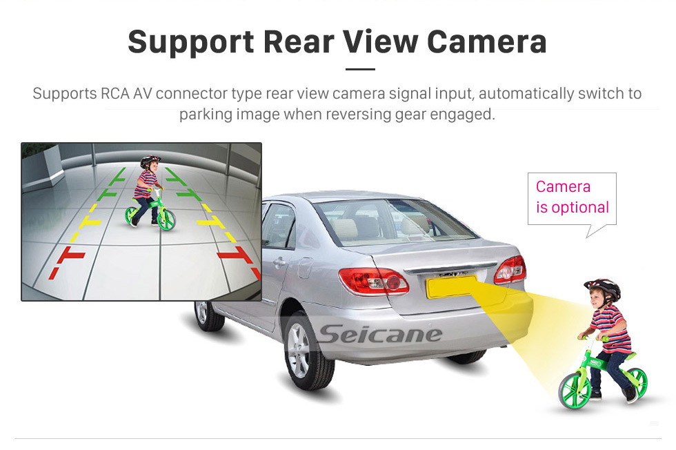 Seicane Pantalla táctil HD de 7 pulgadas para el sistema estéreo de coche Ford Focus GPS Navi 2002-2011 con cámara de visión trasera compatible con Bluetooth