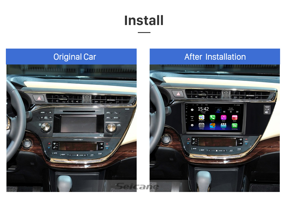 Seicane Android 13.0 Touch Screen Car Audio with GPS Carplay for 2013 Toyota Avalon LHD Support Bluetooth WIFI DVR
