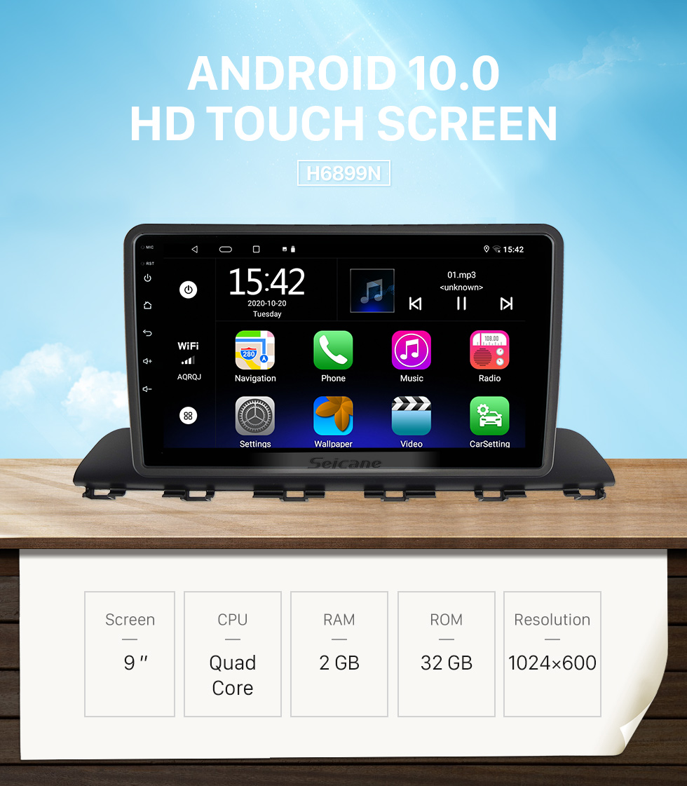 Seicane Android 10.0 HD Touchscreen de 9 polegadas para HYUNDAI HB20 2021 Sistema de navegação GPS por rádio com suporte para Bluetooth Câmera traseira Carplay Seicane Android 10.0 HD Touchscreen de 9 polegadas para HYUNDAI HB20 2021 Sistema de navegação GPS por rádio com suporte para Bluetooth Câmera traseira Carplay