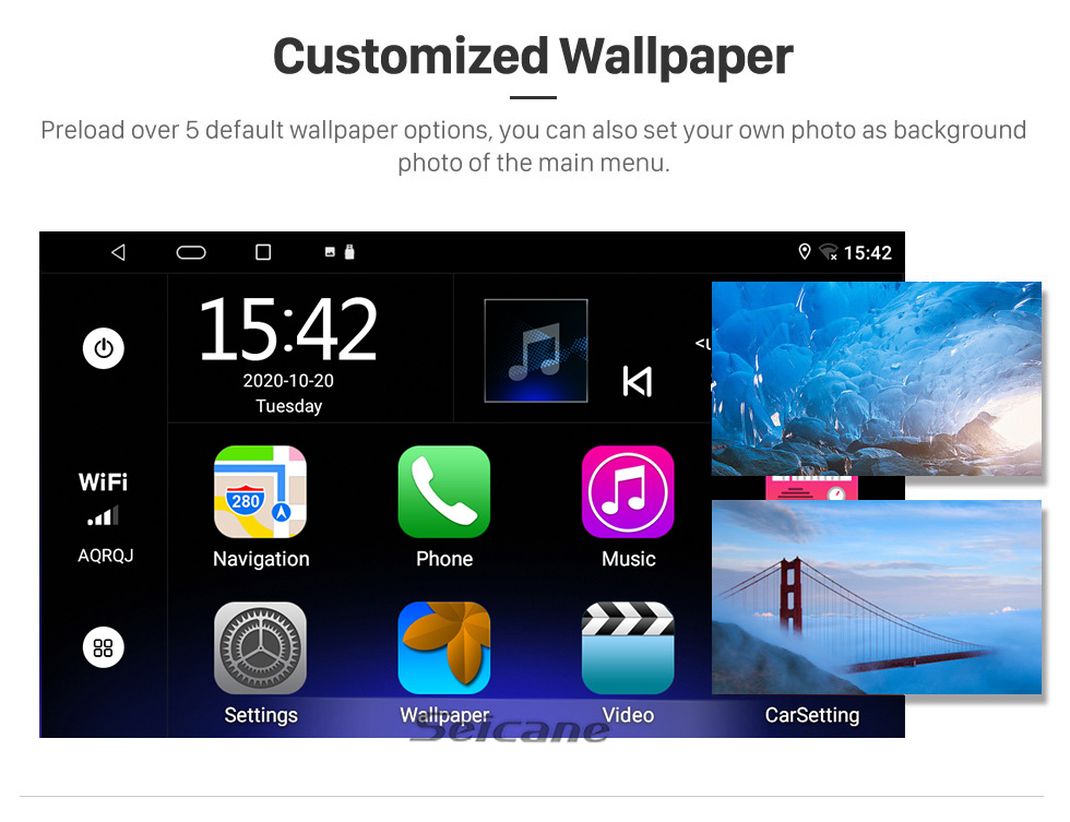 Seicane Android 10.0 HD Touchscreen 9 inch for HYUNDAI HB20 2021 Radio GPS Navigation System with Bluetooth support Carplay Rear camera