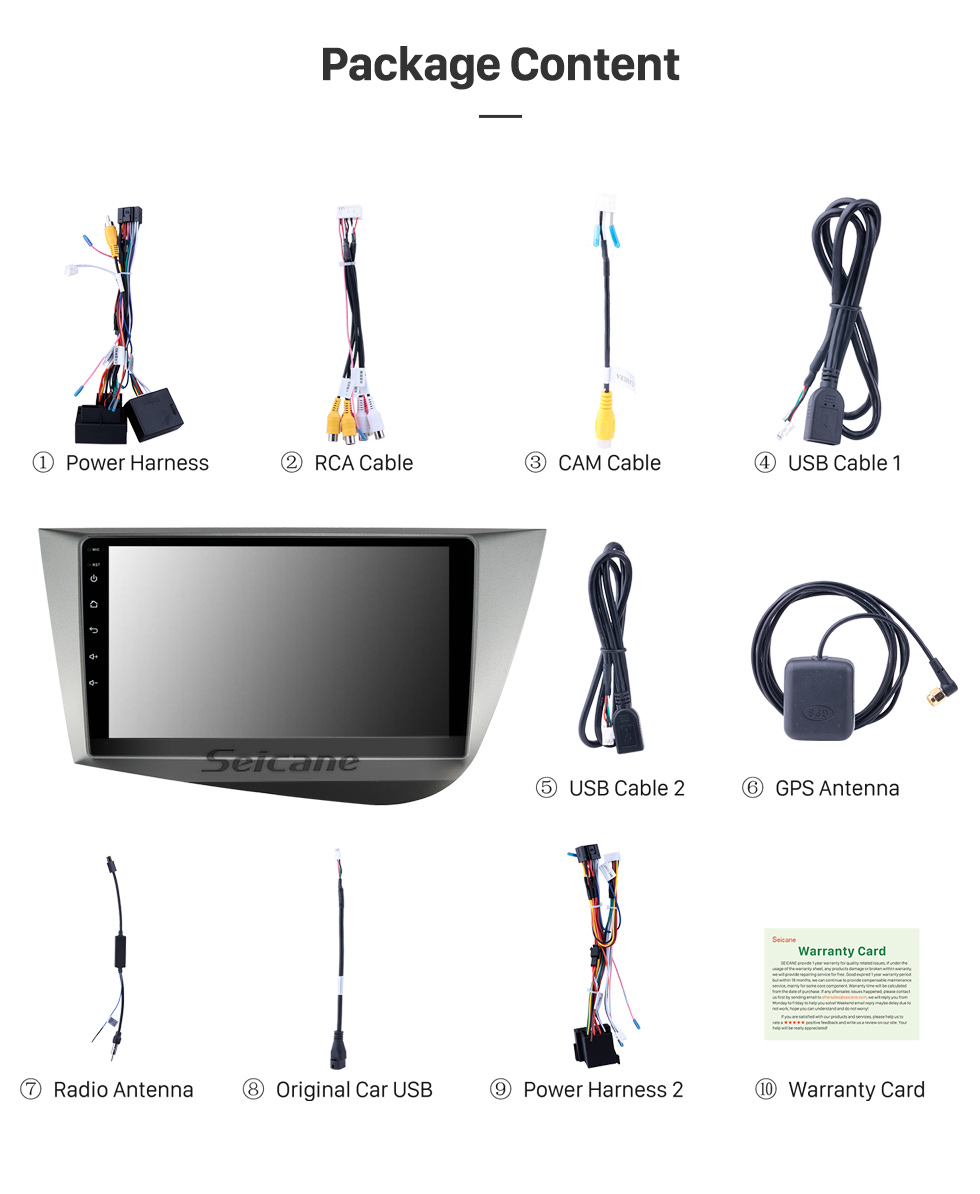 Radio navegación Seat León MK2 2005-2012 Android - Multigénero – Multigenus