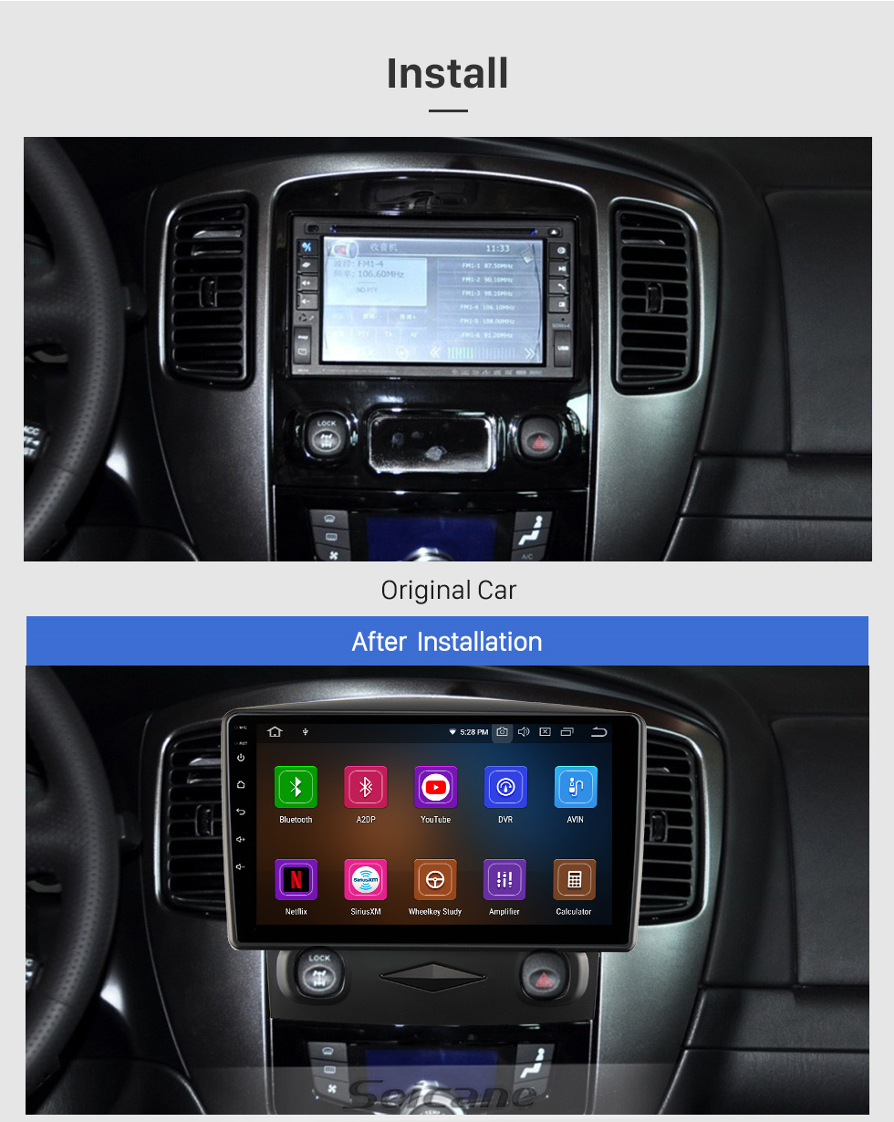 Seicane Android 11.0 HD сенсорный экран GPS-навигационная система для Mazda Tribute 2008-2010 Ford Kuga 2006-2008 гг. С поддержкой Bluetooth Wifi DVR камера заднего вида