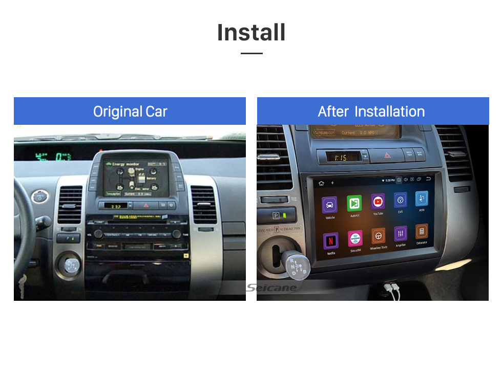 Seicane OEM Android 12.0 für Hyundai Santa Fe 2000–2006, Huatai Santa Fe 2006–2015, Radio mit Bluetooth, 9 Zoll HD Touchscreen, GPS-Navigationssystem, Carplay-Unterstützung, DSP