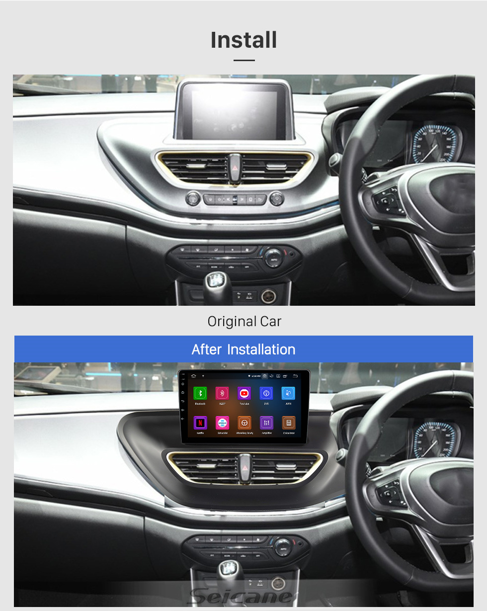 Seicane Le dernier système Android à écran tactile 9 pouces autoradio Bluetooth pour 2020 Tata Altroz RHD avec support Carplay WIFI Navigation GPS Caméra de recul