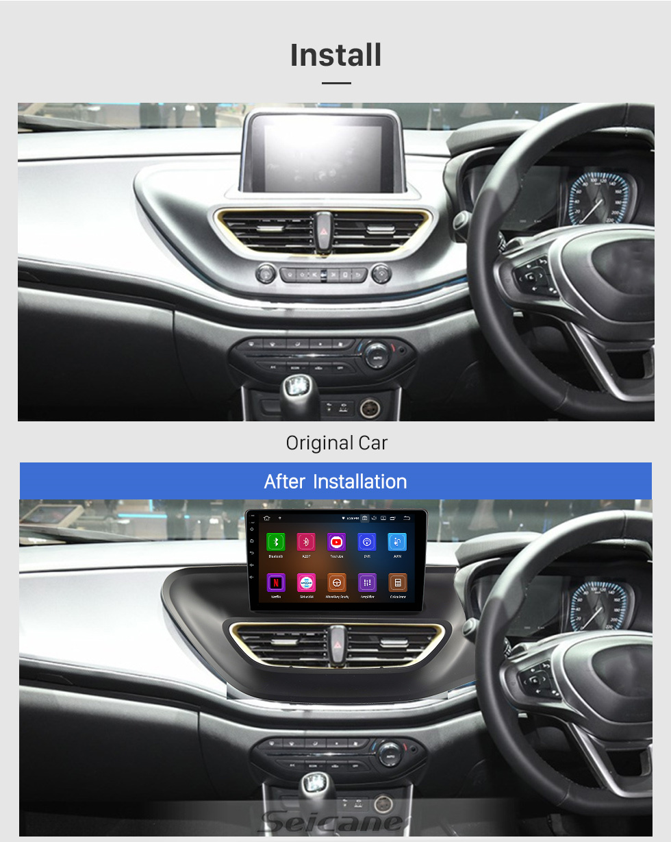 Seicane El último sistema Android Pantalla táctil de 9 pulgadas Radio de coche Bluetooth para 2020 Tata Altroz RHD con Carplay WIFI Soporte Navegación GPS Cámara de visión trasera