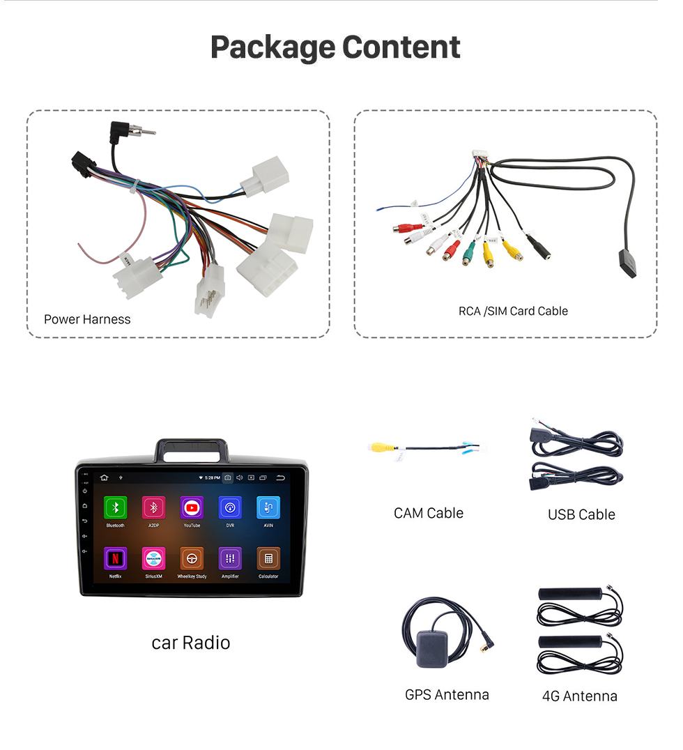 Seicane Telefone bluetooth rádio com tela sensível ao toque de 9 polegadas para 2015 Toyota Corolla AXIO FIELDER no painel DVD Player autoradio suporte de navegação para controle de volante