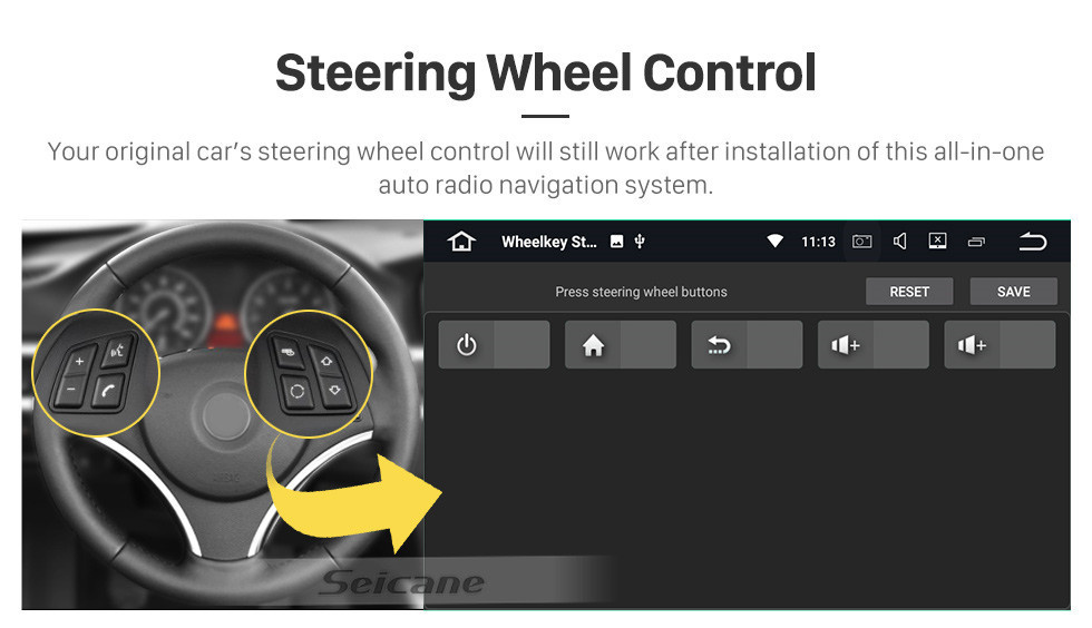 Seicane Tela sensível ao toque HD de 10,1 polegadas para sistema estéreo de carro Toyota Previa Estima Tarago LHD 2006 com suporte a bluetooth Controle de volante