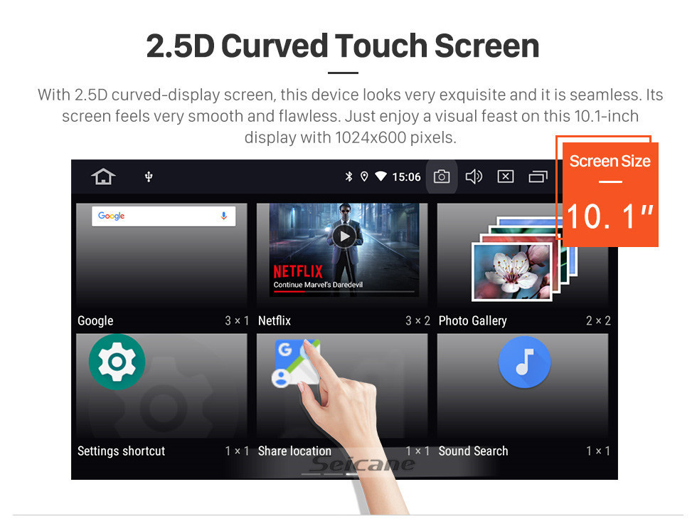 Seicane Pantalla táctil HD de 10.1 pulgadas para el sistema estéreo de automóvil Toyota Previa Estima Tarago LHD 2006 con soporte bluetooth Control del volante