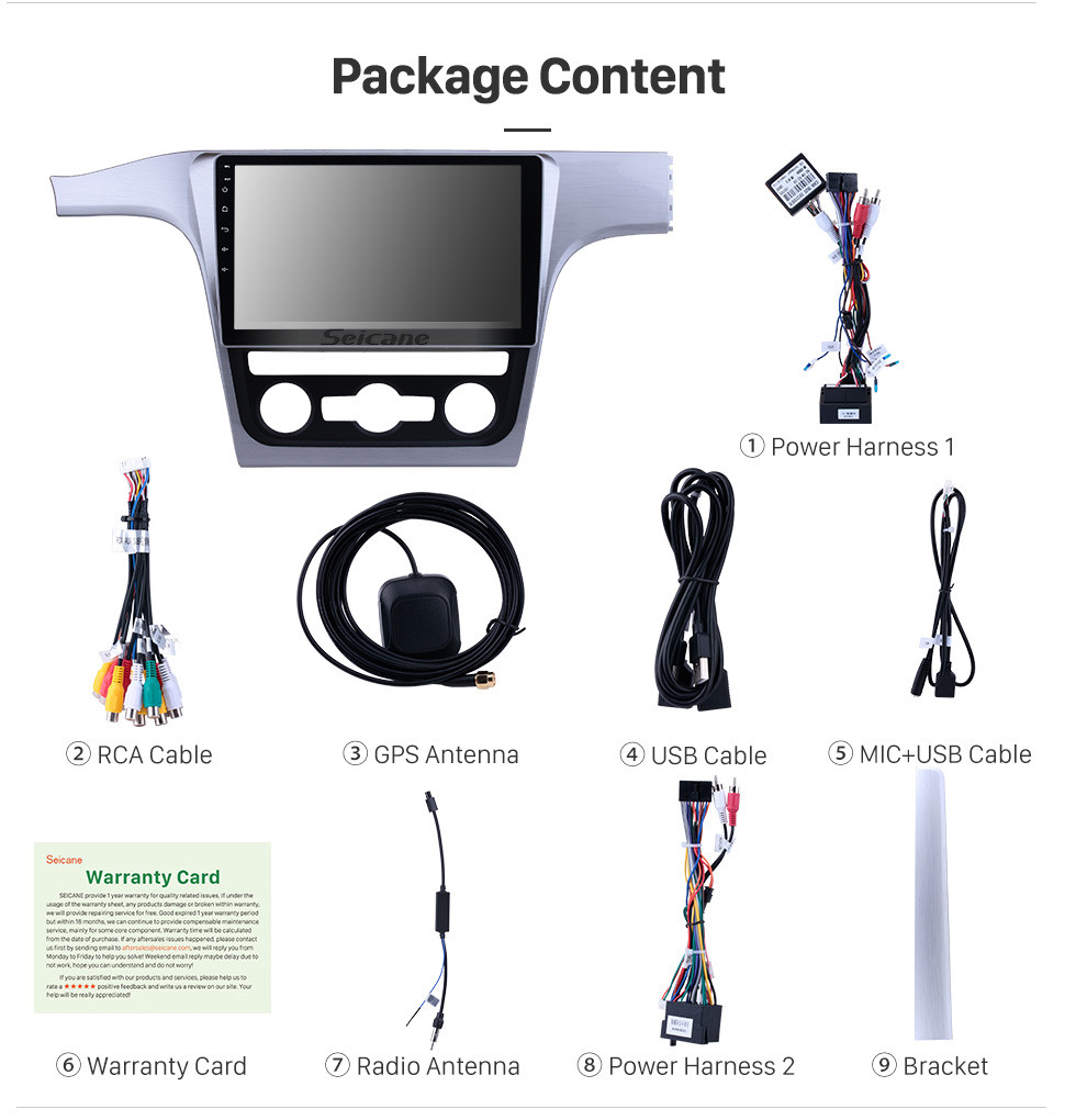 Seicane 2014 2015 VW Volkswagen PASSAT Android 9.0 capacitif Ecran tactile Radio système de navigation GPS avec Bluetooth TPMS DVR OBD II Caméra arrière AUX USB SD 3G WiFi Contrôle Volant Vidéo Seicane 2014 2015 VW Volkswagen PASSAT Android 9.0 capacitif Ecran tactile Radio système de navigation GPS avec Bluetooth TPMS DVR OBD II Caméra arrière AUX USB SD 3G WiFi Contrôle Volant Vidéo