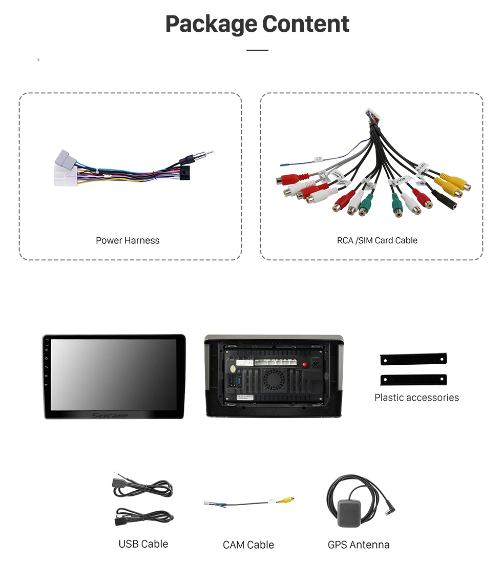 Seicane 10,1 pulgadas Android 10,0 para NISSAN X-TRAIL 2007 Radio sistema de navegación GPS con pantalla táctil HD Bluetooth compatible con Carplay OBD2