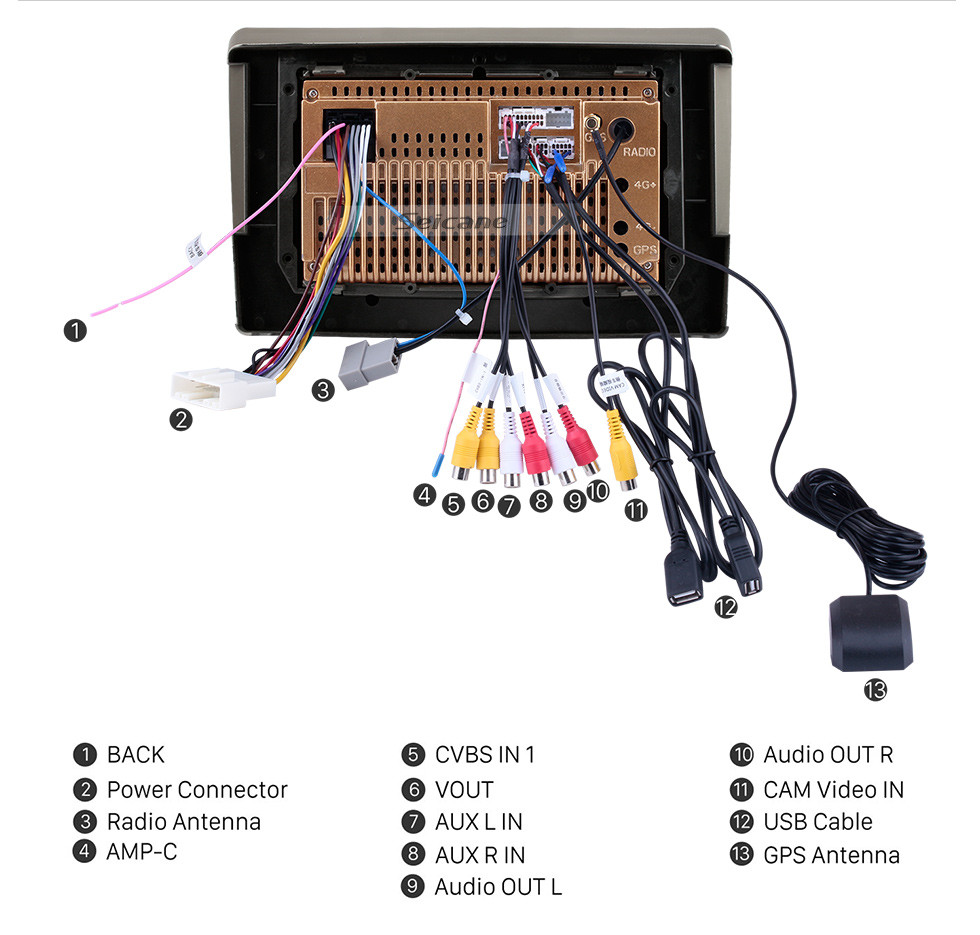 Seicane 10,1 pulgadas Android 10,0 para NISSAN X-TRAIL 2007 Radio sistema de navegación GPS con pantalla táctil HD Bluetooth compatible con Carplay OBD2