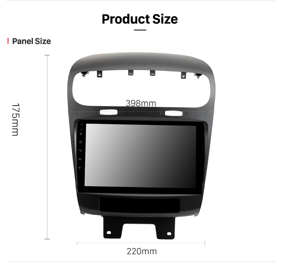 Seicane 9 Zoll HD Touchscreen Hohe Qualität für 2011-2020 Dodge Journey JC 2012-2014 FIAT FREEMONT Multimedia Player Autoradio mit Bluetooth Aftermarket Navigationsunterstützung Lenkradsteuerung