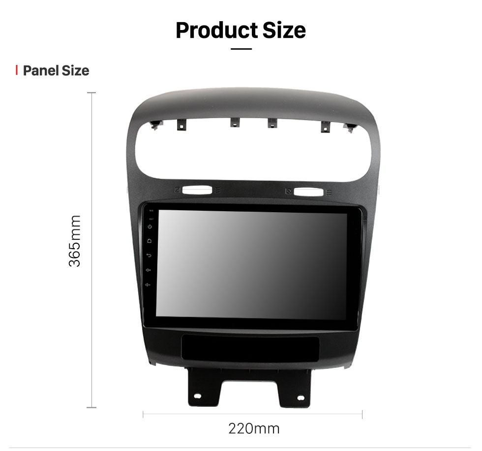 Seicane Écran tactile HD 9 pouces Android 13.0 pour 2011-2020 Dodge Journey JC 2012-2014 FIAT FREEMONT Radio Système de navigation GPS Support Bluetooth Carplay Caméra de recul