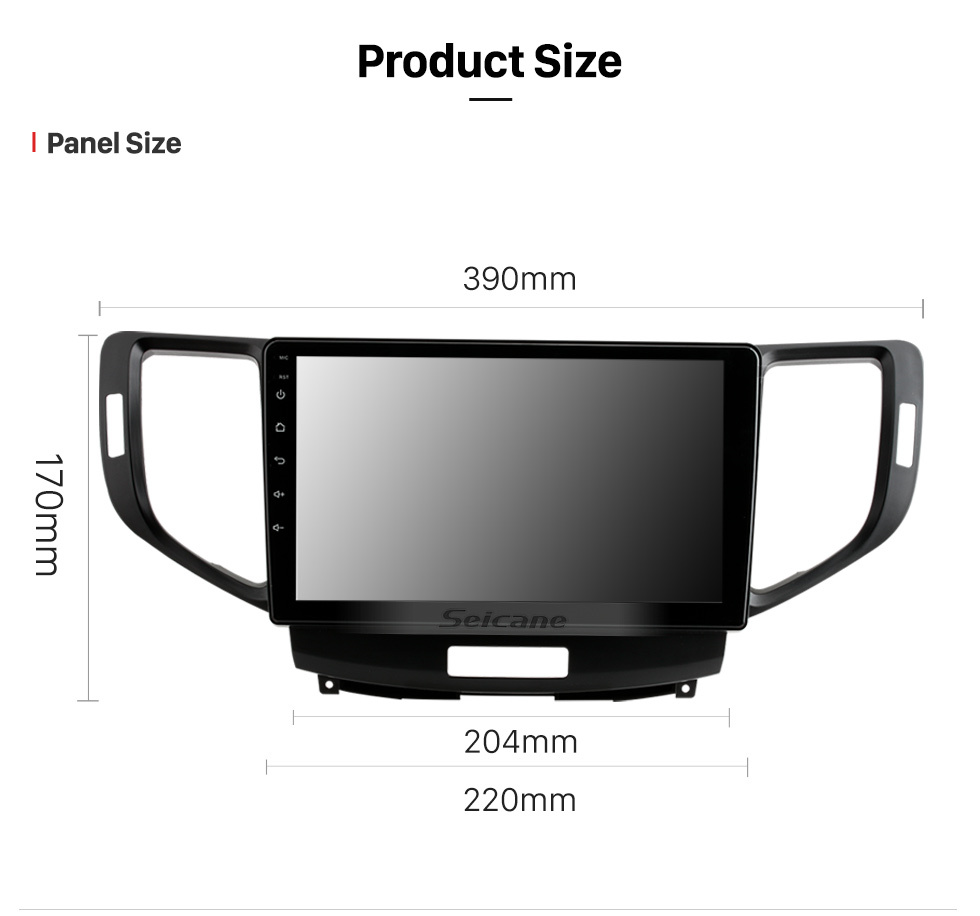 Seicane Pantalla táctil HD de 9 pulgadas para Honda Spirior 2008-2012 Sistema de navegación GPS Estéreo para automóvil con Bluetooth 3G / 4G Wifi Radio FM Soporte Cámara de visión trasera