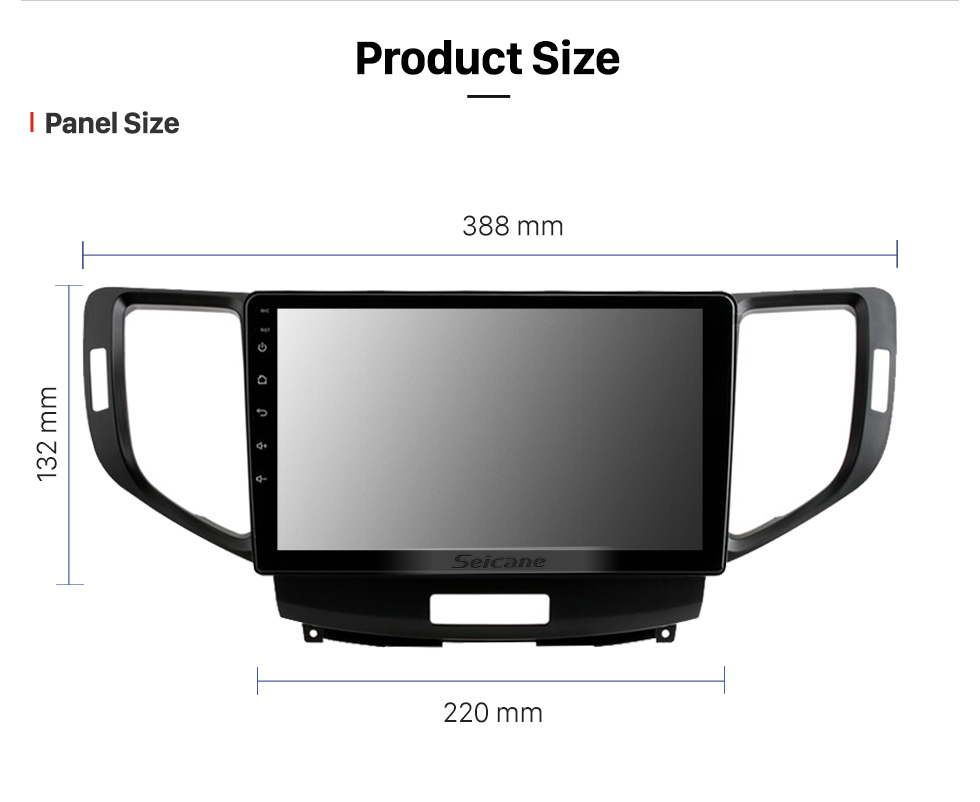 Seicane 9-Zoll-HD-Touchscreen für 2008-2012 Honda Spirior Auto-Stereo-Autoradio DVD-Player Autoradio Bluetooth Aftermarket Navigation Support Lenkradsteuerung