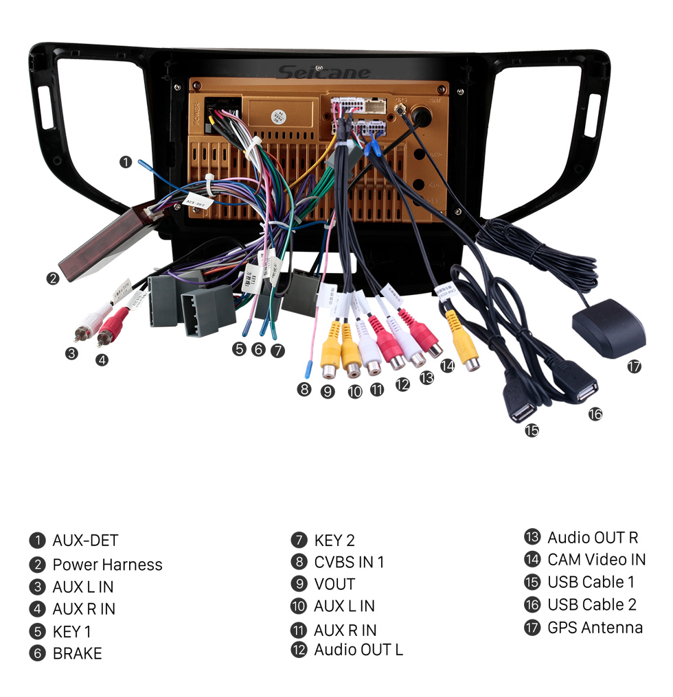 Seicane Tela sensível ao toque HD de 9 polegadas para Honda Spirior Auto estéreo para carro 2008-2012 DVD Player Rádio para carro Bluetooth Aftermarket Navegação com suporte ao controle do volante