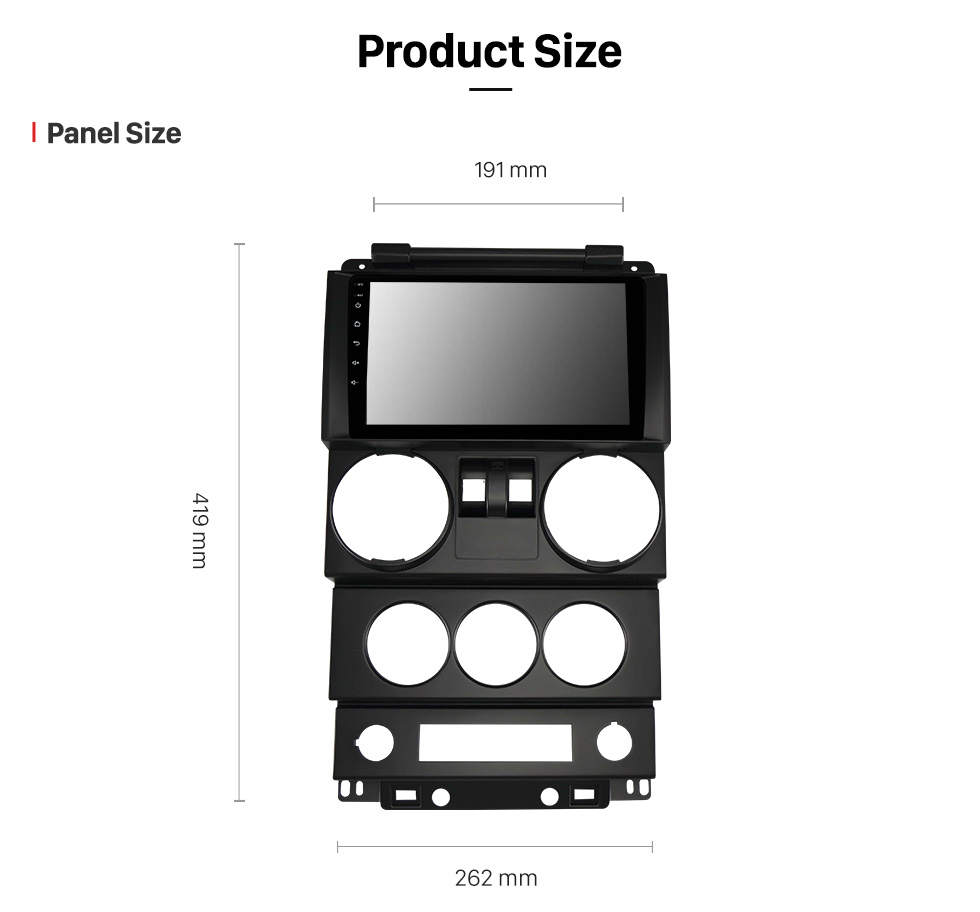 Seicane Para JEEP WRANGLER RUBICON 2 PUERTAS Reino Unido 2008-2010 Radio 9 pulgadas Android 11.0 HD Pantalla táctil Bluetooth con sistema de navegación GPS Soporte Carplay 1080P