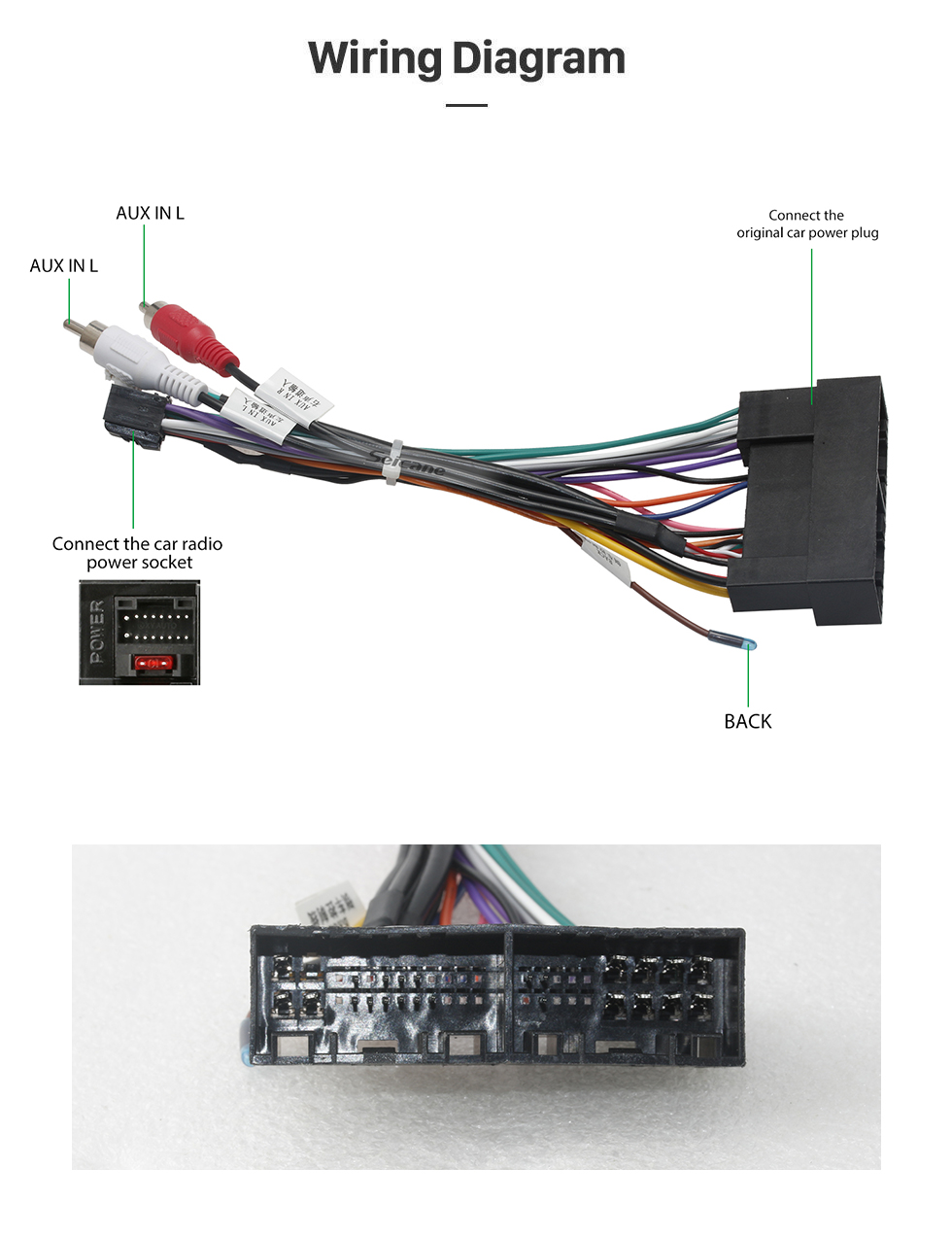 Seicane Radio de coche Blutooth con navegación GPS Carplay para 2014 Kia Soul Android 12.0 Pantalla táctil WIFI Soporte Imagen en imagen Cámara de visión trasera