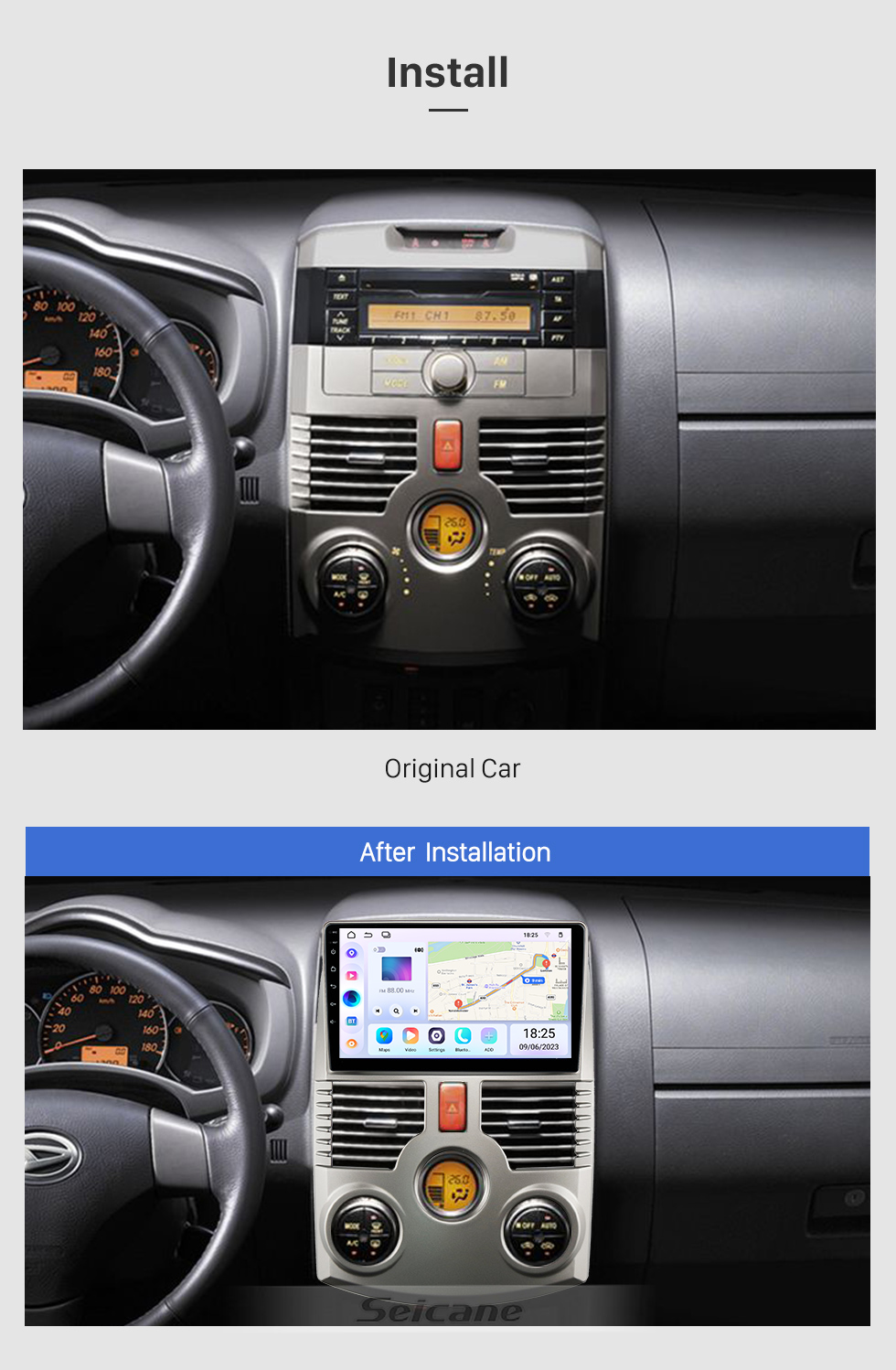 Seicane 9 Inch Easy install for 2006-2016 TOYOTA RUSH/ DAIHATSU TERIOS Auto Stereo Steering Wheel Control Support Rear View Camera Seicane 9 Inch Easy install for 2006-2016 TOYOTA RUSH/ DAIHATSU TERIOS Auto Stereo Steering Wheel Control Support Rear View Camera