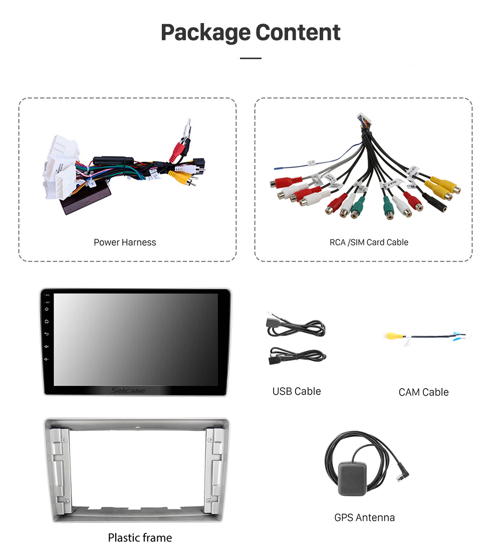 Seicane 9 Inch HD Touchscreen for 2002-2008 Toyota Avensis Stereo Car GPS Navigation Stereo Carplay Stereo System Support DVR Seicane 9 Inch HD Touchscreen for 2002-2008 Toyota Avensis Stereo Car GPS Navigation Stereo Carplay Stereo System Support DVR