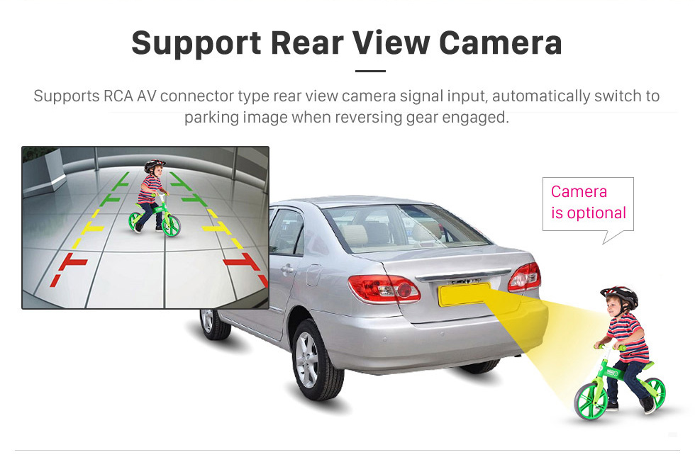 Seicane Tela sensível ao toque HD de 9 polegadas para carro estéreo Toyota Avensis 2002-2008 Navegação GPS estéreo Carplay sistema estéreo com suporte DVR